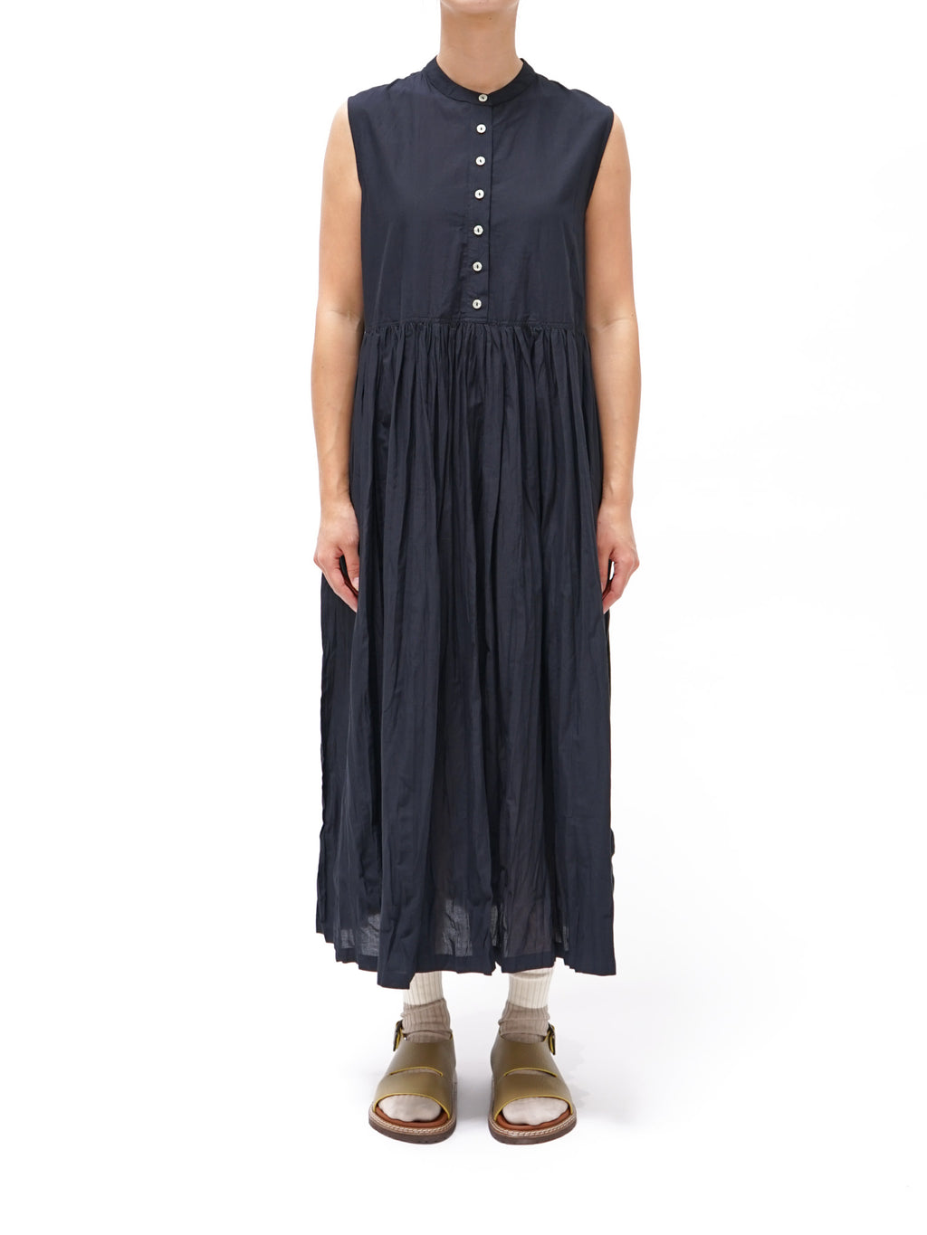 Namu Shop - ICHI Crinkle Sleeveless Dress - Black