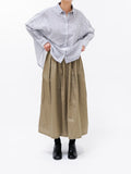 Namu Shop - ICHI Broad Waist Rib Skirt - Khaki