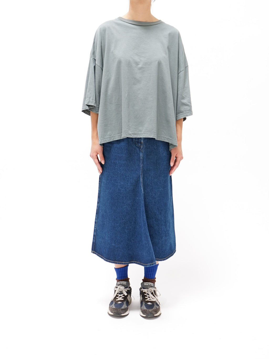 Namu Shop - ICHI Relaxed S/S Pullover - Green