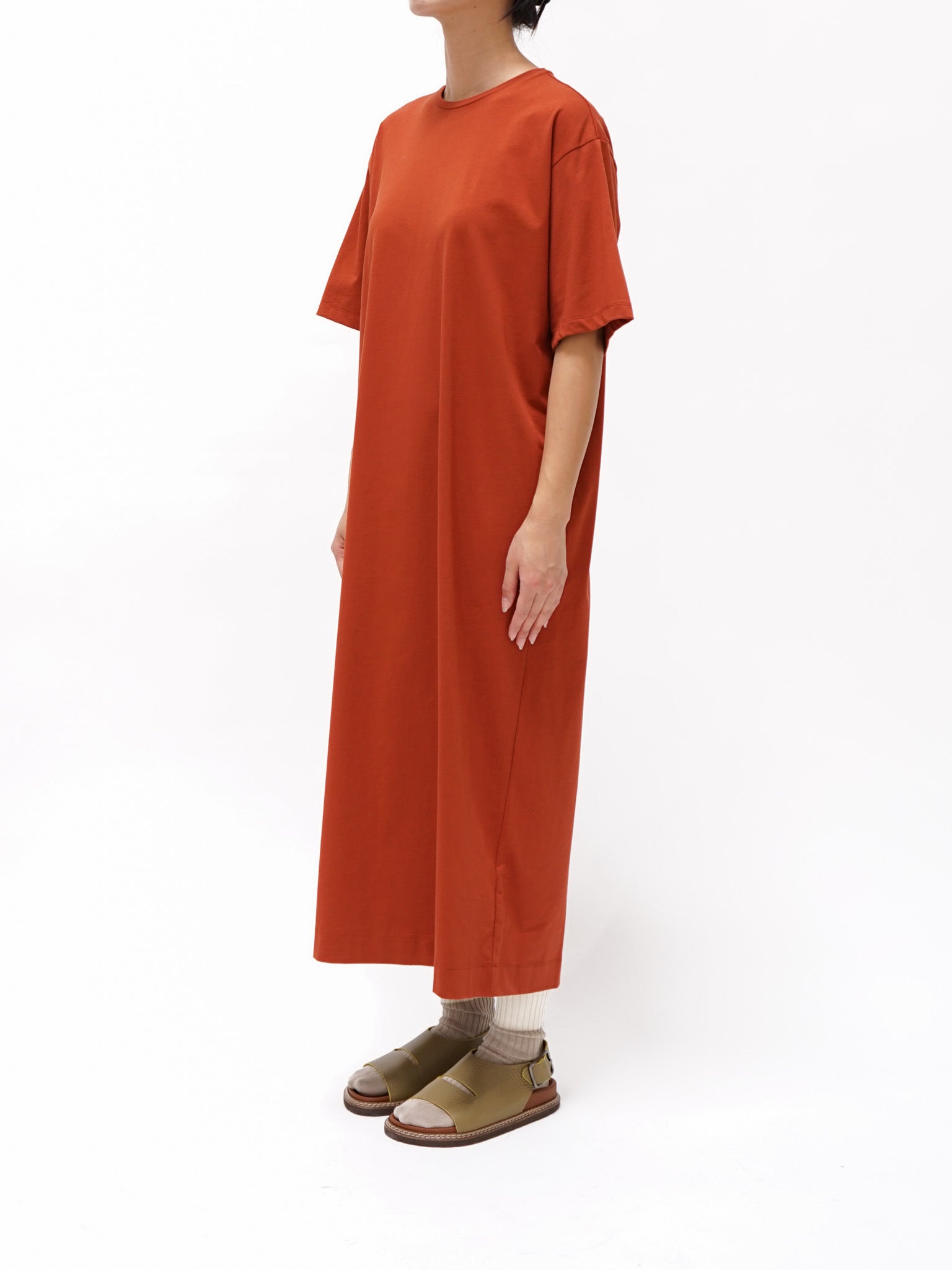 Namu Shop - Yleve Organic Cotton Tee Dress - Brick