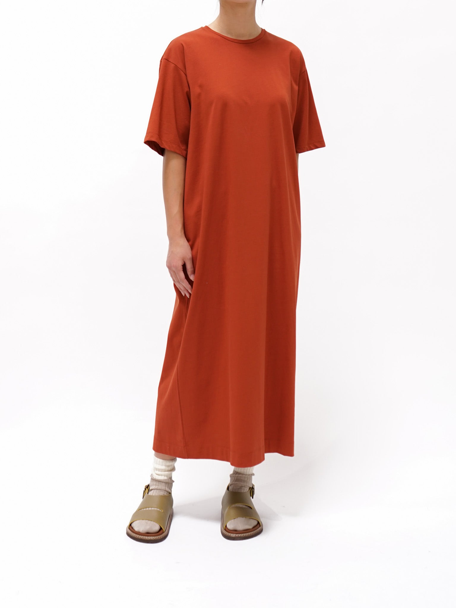 Namu Shop - Yleve Organic Cotton Tee Dress - Brick