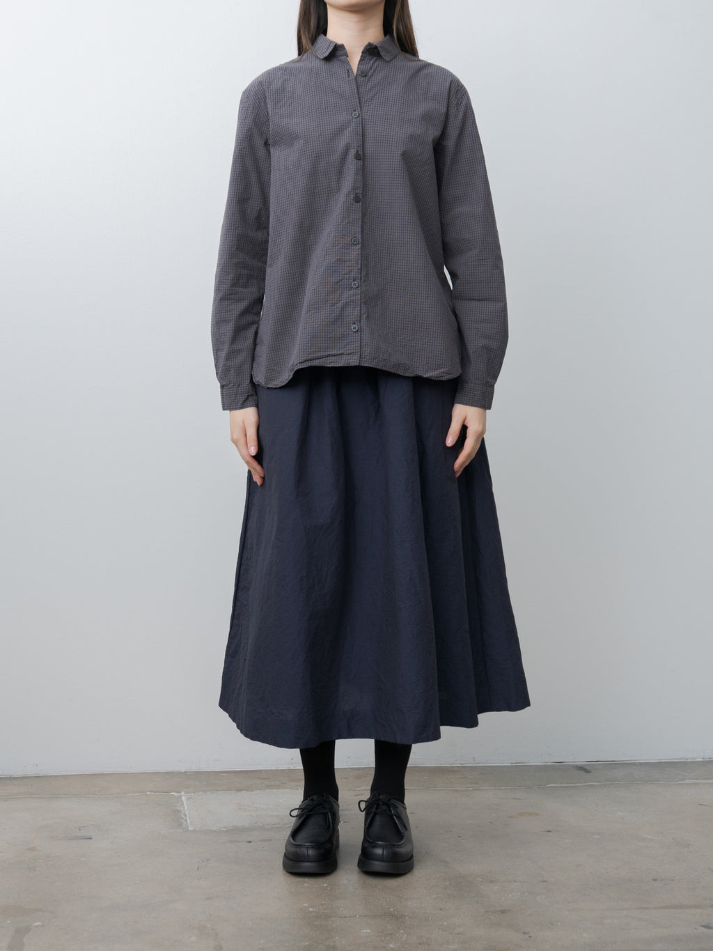 Loose Tyrol Shirt - Gray Check