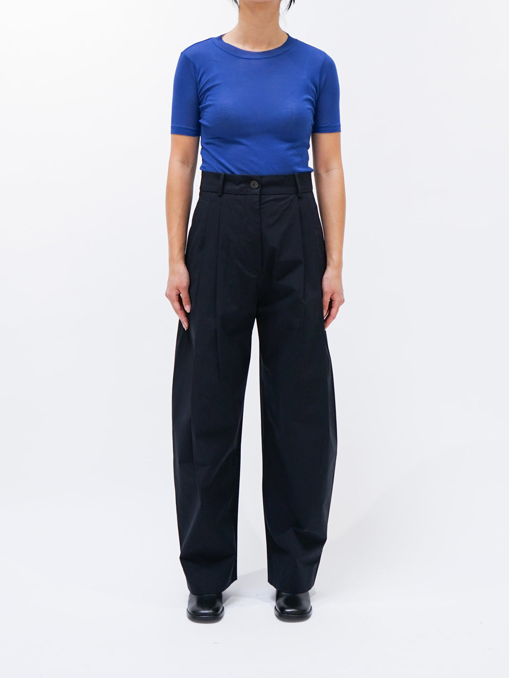 Namu Shop - Auralee Giza Super High Gauge Sheer Rib Tee - Blue