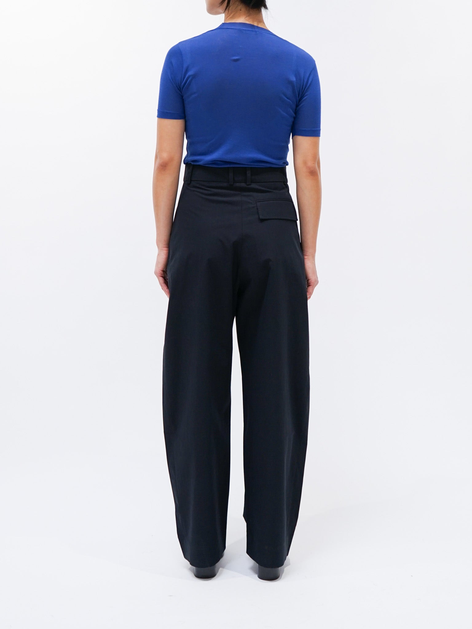 Namu Shop - Auralee Giza Super High Gauge Sheer Rib Tee - Blue