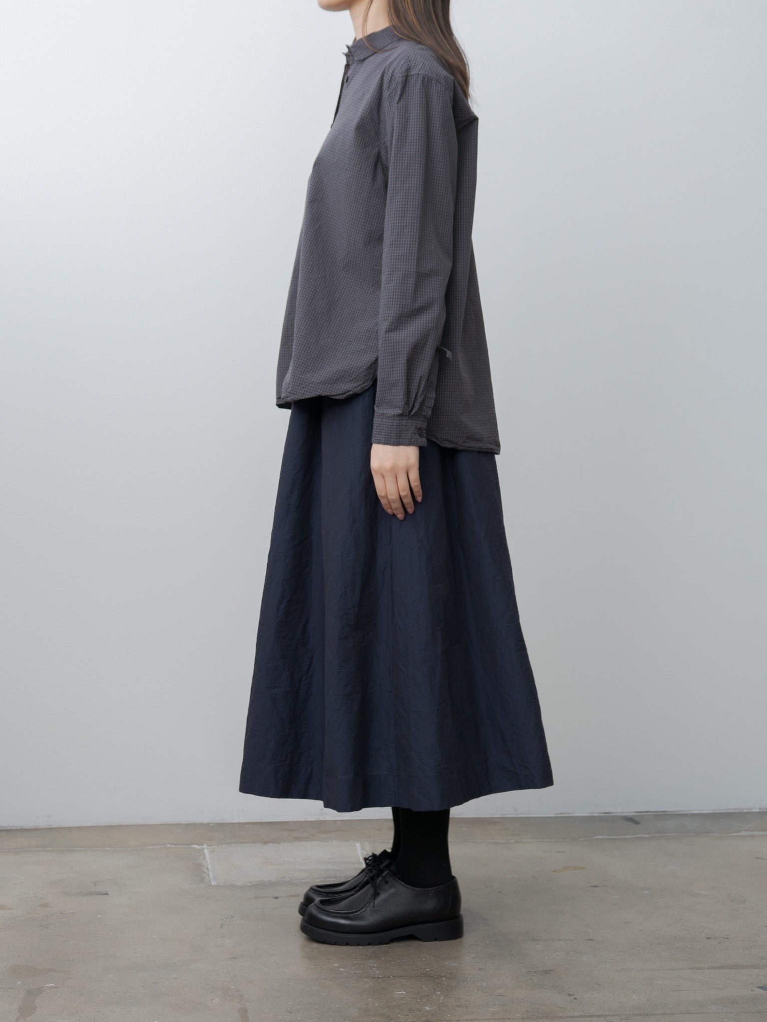 Loose Tyrol Shirt - Gray Check