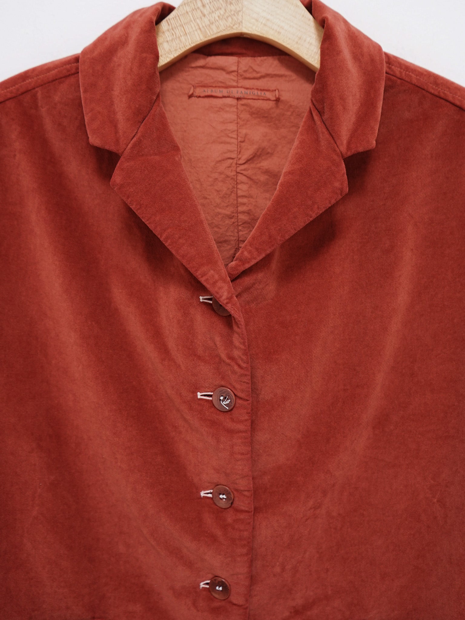 Namu Shop - Album di Famiglia Velvet Loose Blazer - Red