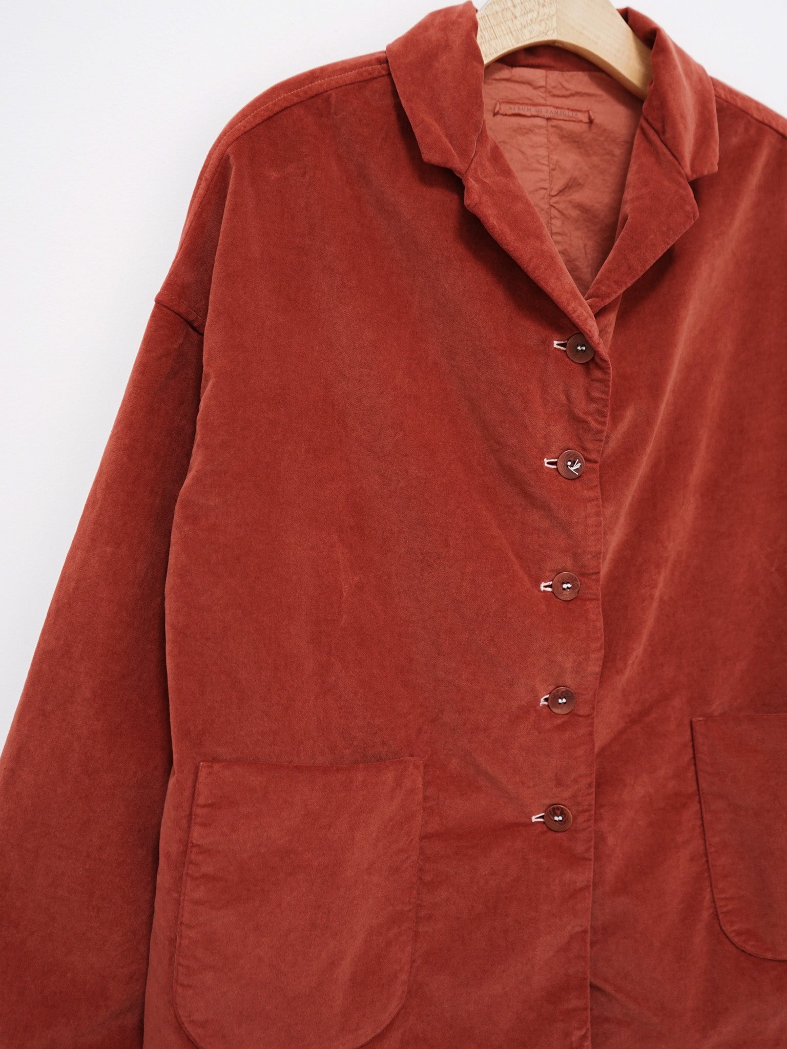 Namu Shop - Album di Famiglia Velvet Loose Blazer - Red