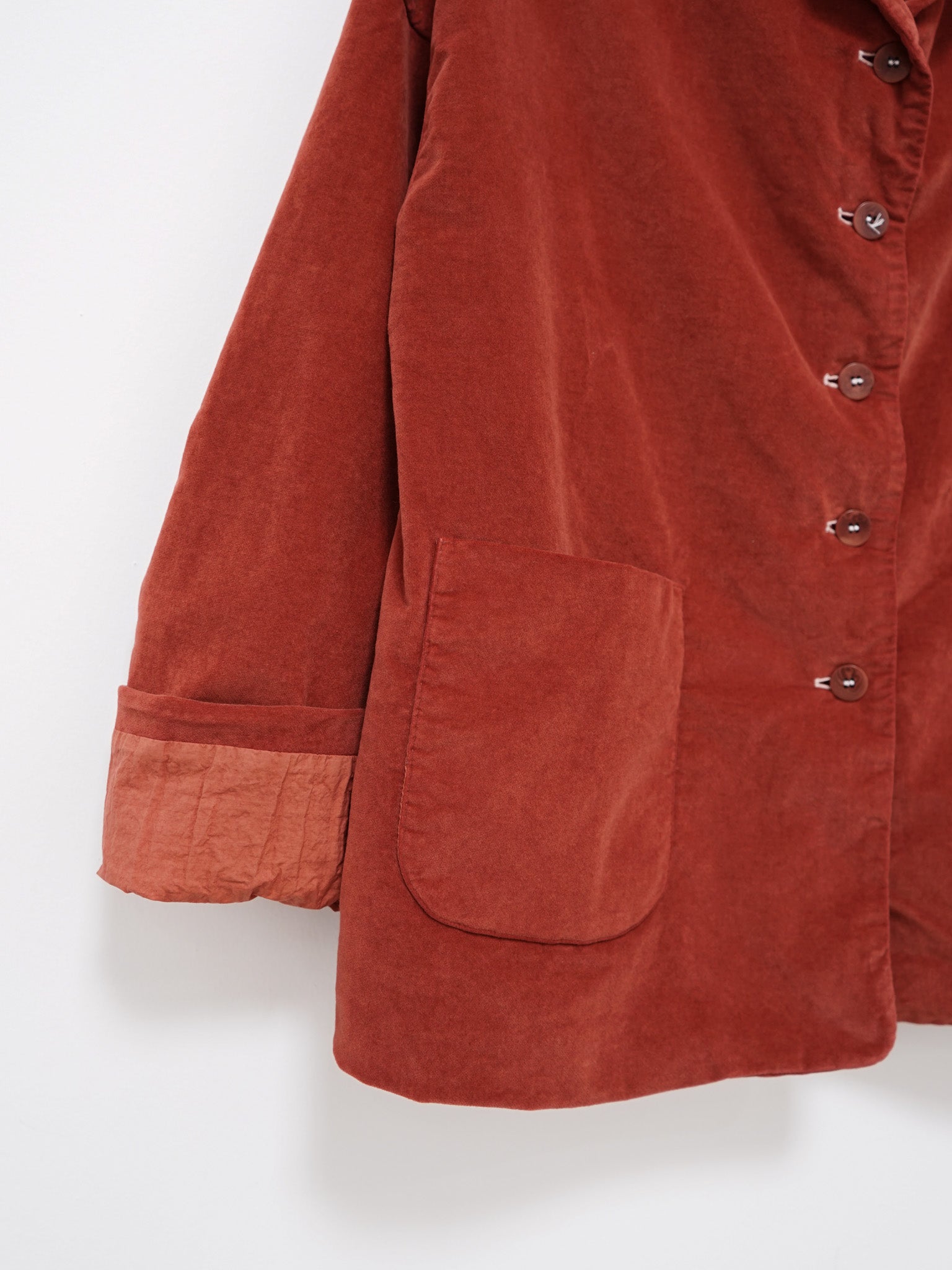 Namu Shop - Album di Famiglia Velvet Loose Blazer - Red