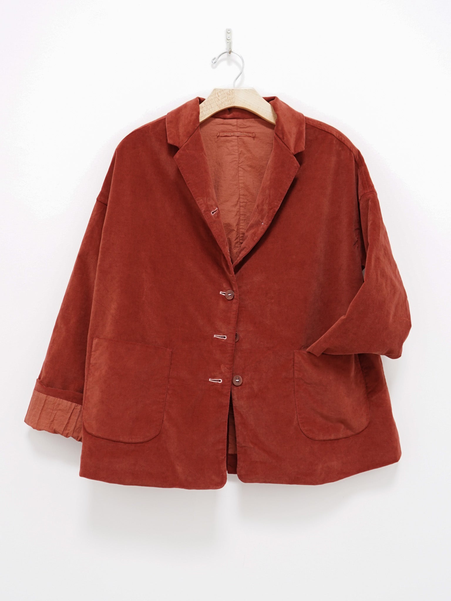Namu Shop - Album di Famiglia Velvet Loose Blazer - Red