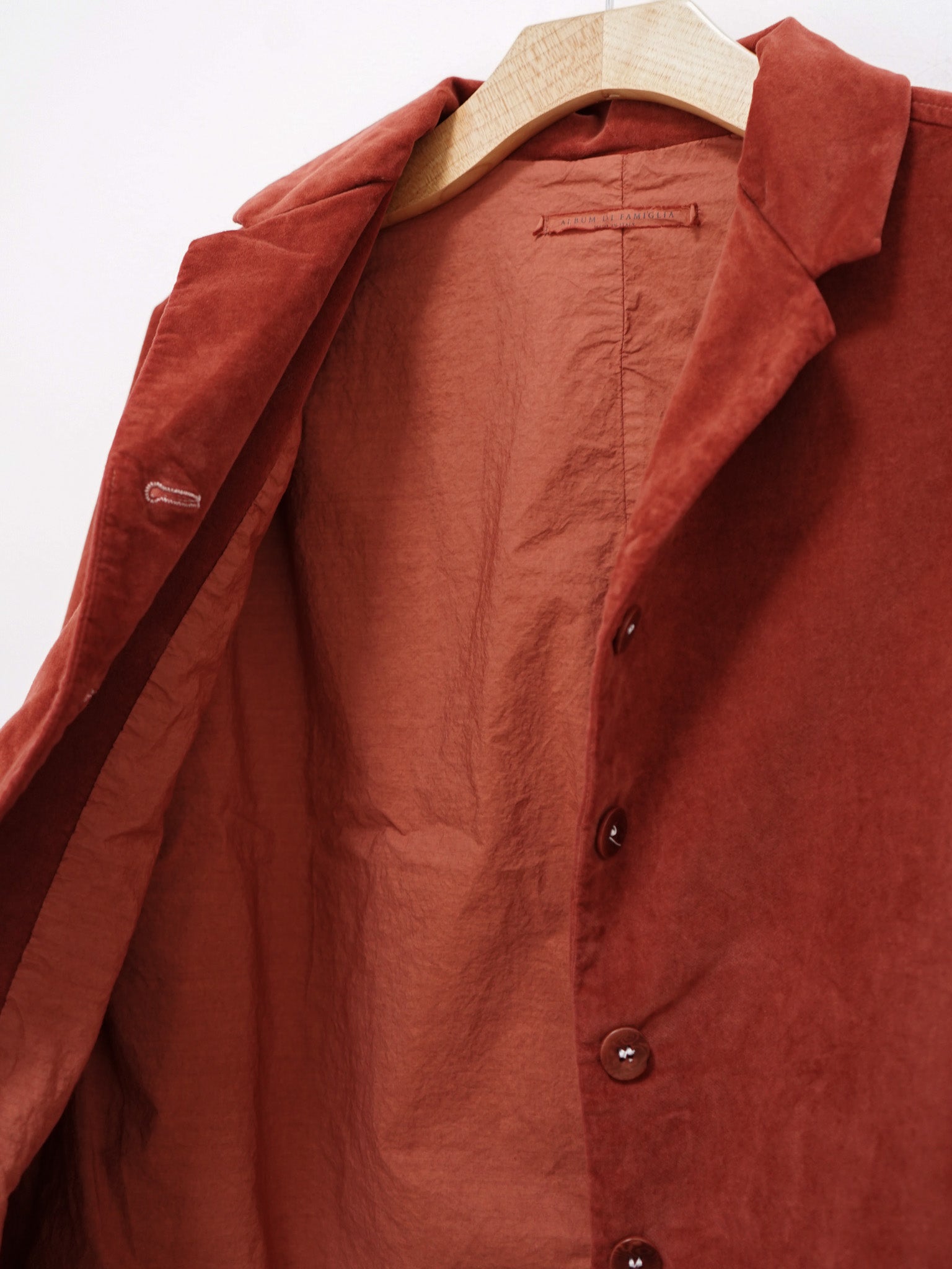 Namu Shop - Album di Famiglia Velvet Loose Blazer - Red