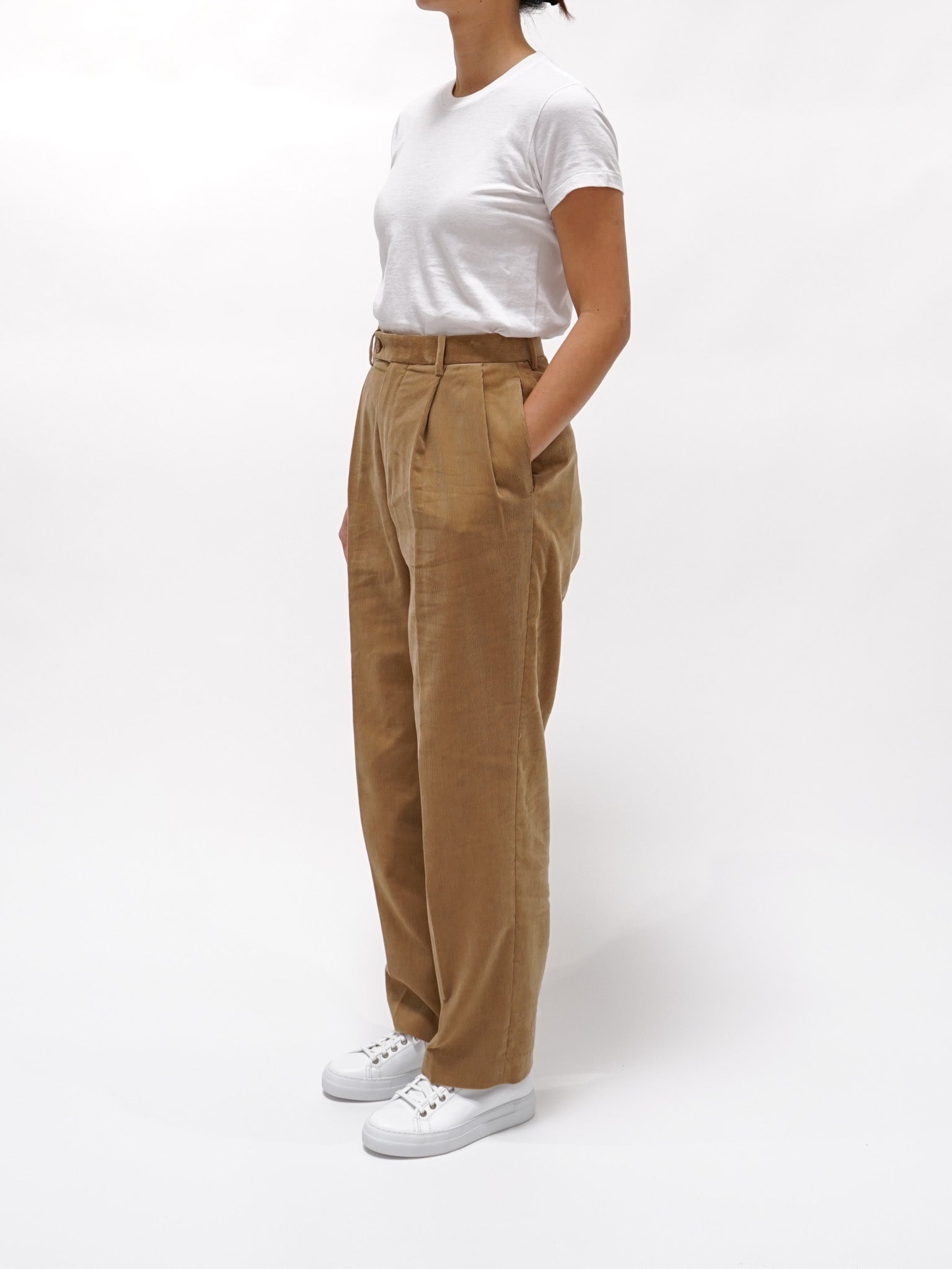 Namu Shop - Auralee Finx Corduroy Slacks - Light Brown