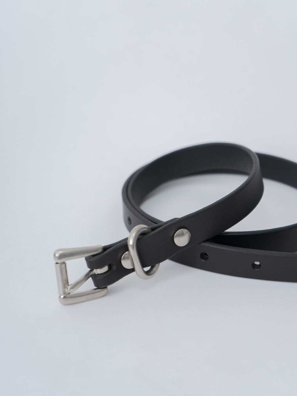 Namu Shop - Yoko Sakamoto Standard Belt Slim - Black × Silver