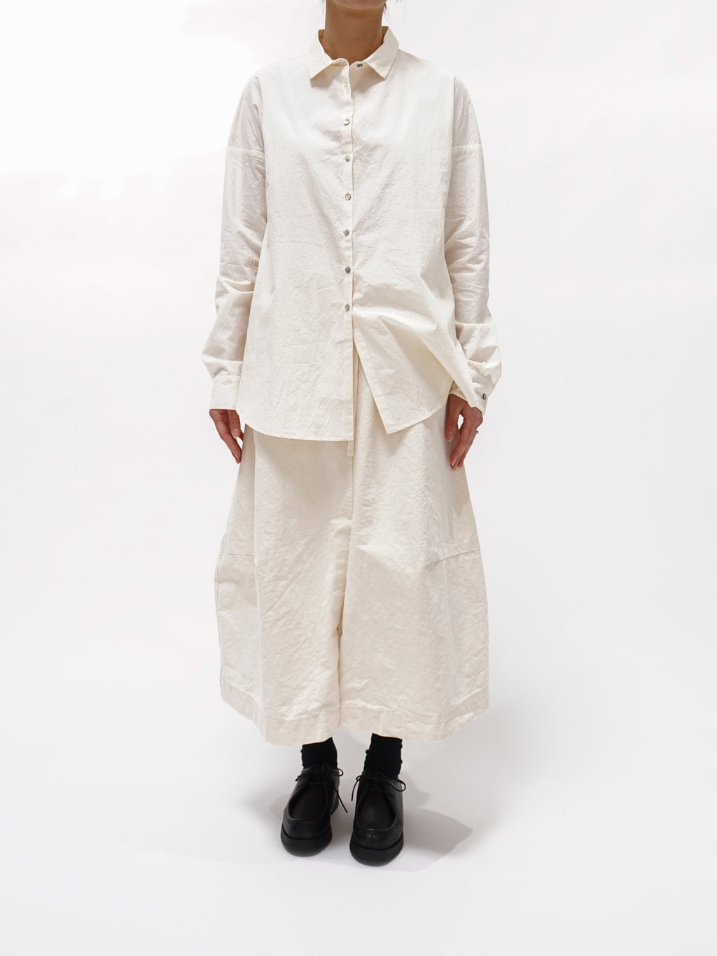 Namu Shop - Album di Famiglia Wrinkled Collar Shirt - Natural