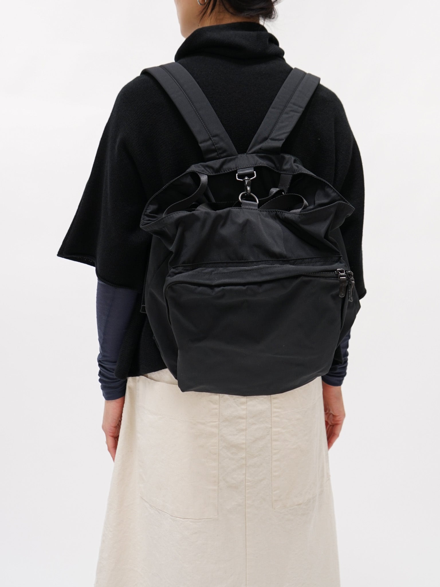 Namu Shop - Amiacalva Gabardine Two-Way Backpack - Black