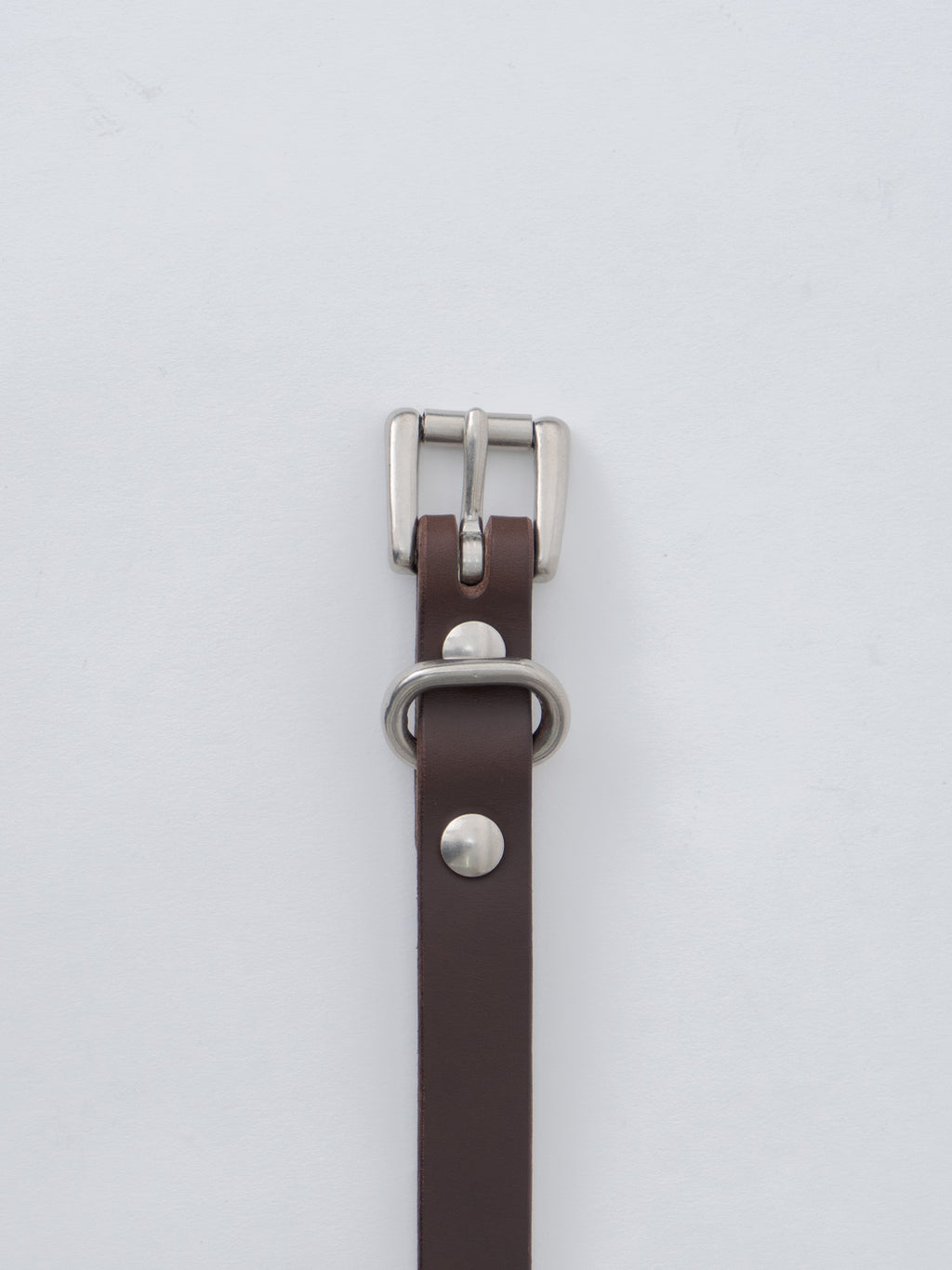 Namu Shop - Yoko Sakamoto Standard Belt Slim - Brown × Silver