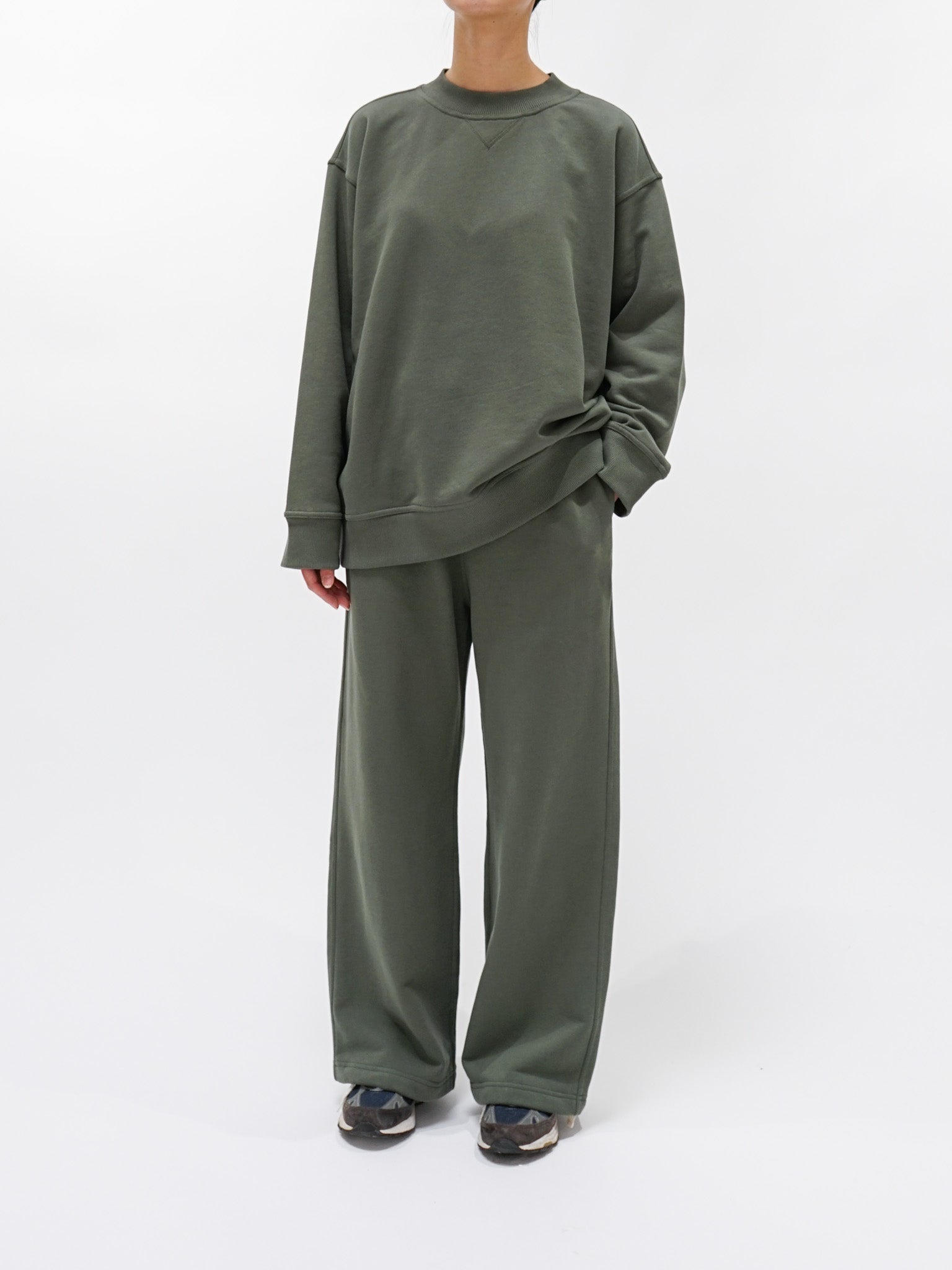 Namu Shop - Sofie D'Hoore Taste Cotton Fleece Sweatshirt - Khaki