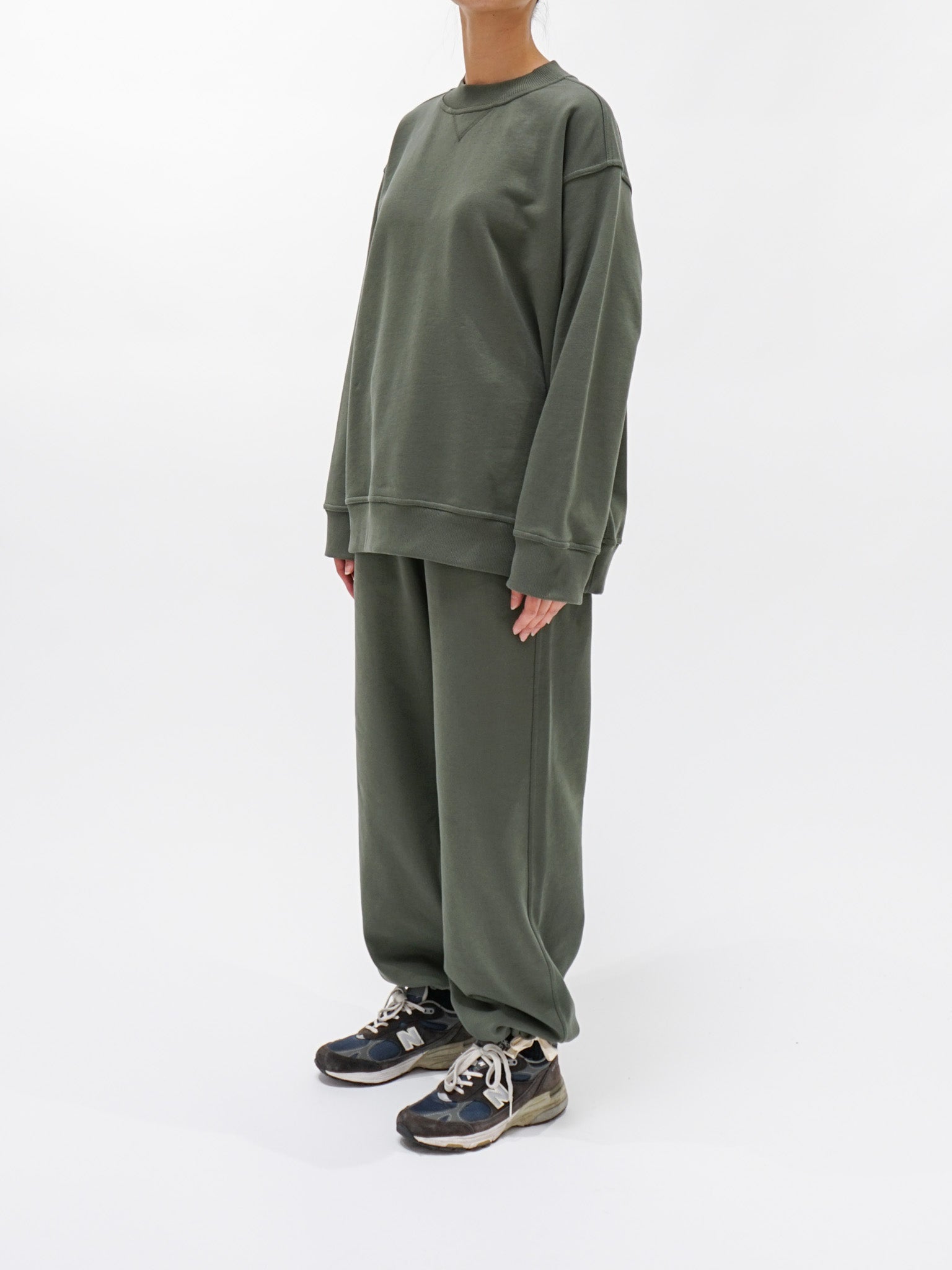 Namu Shop - Sofie D'Hoore Tower Cotton Fleece Joggers - Khaki