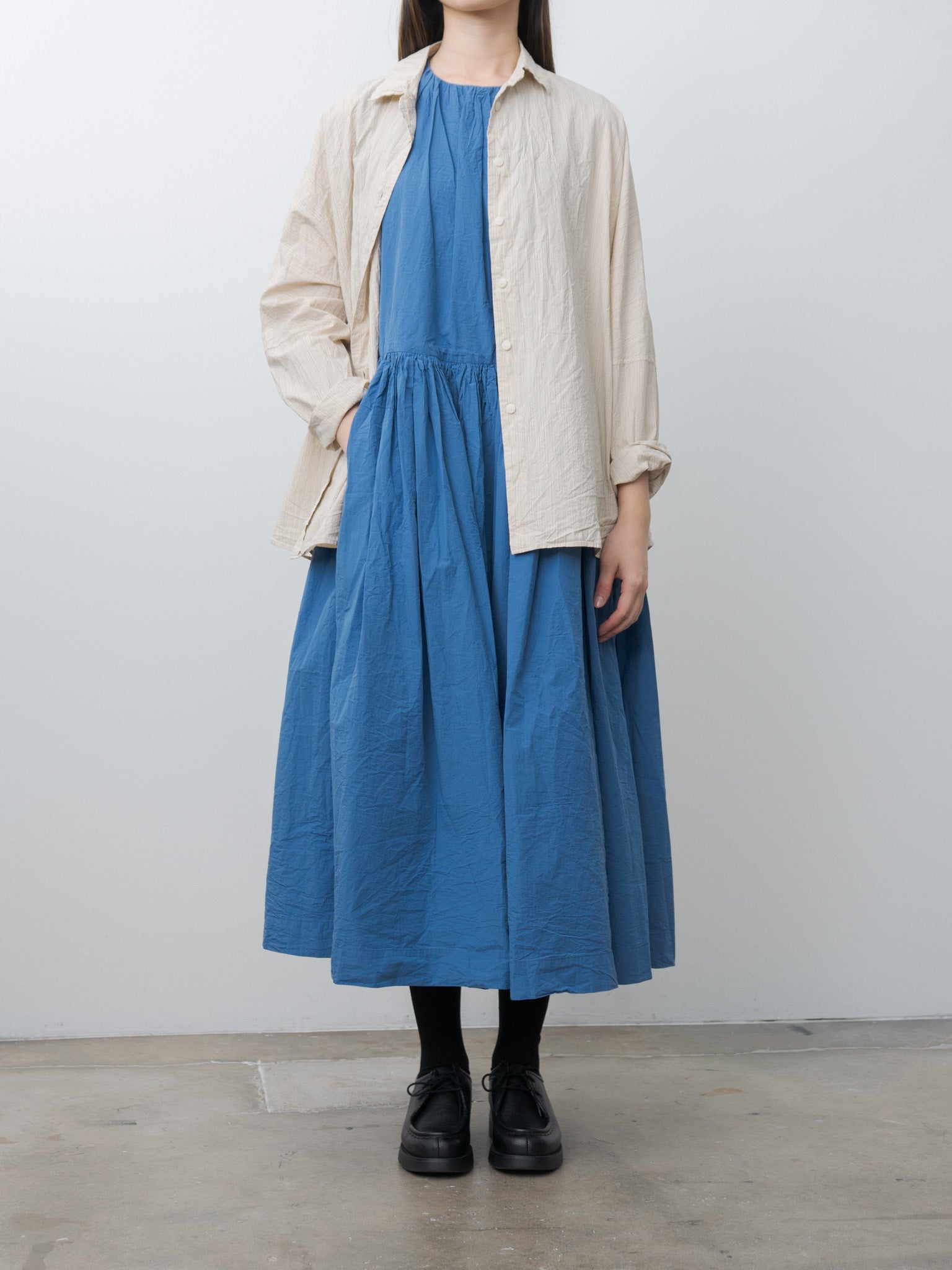 Waga LS Shirt WIND STRIPE - Nat Stripe