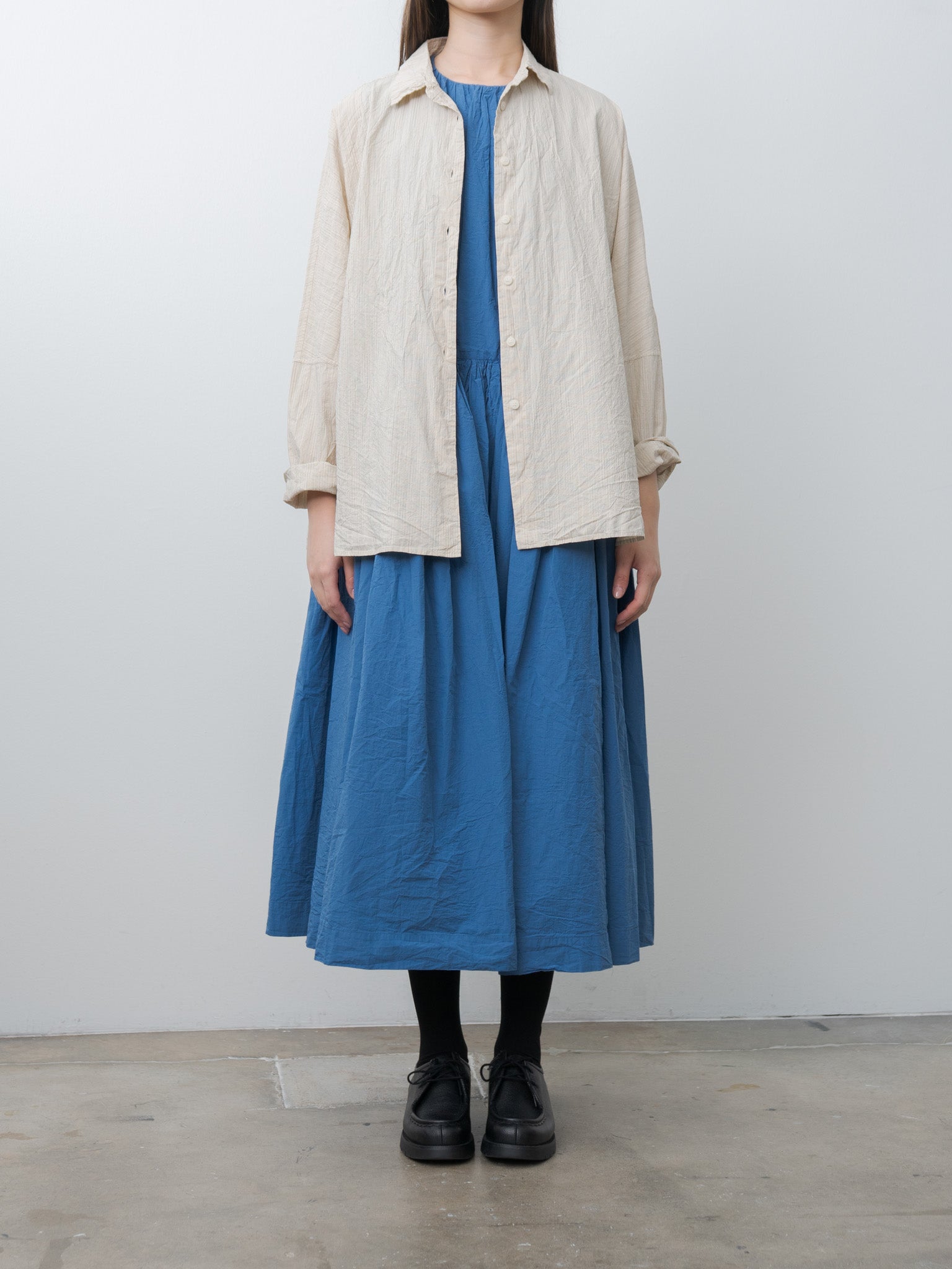 Waga LS Shirt WIND STRIPE - Nat Stripe