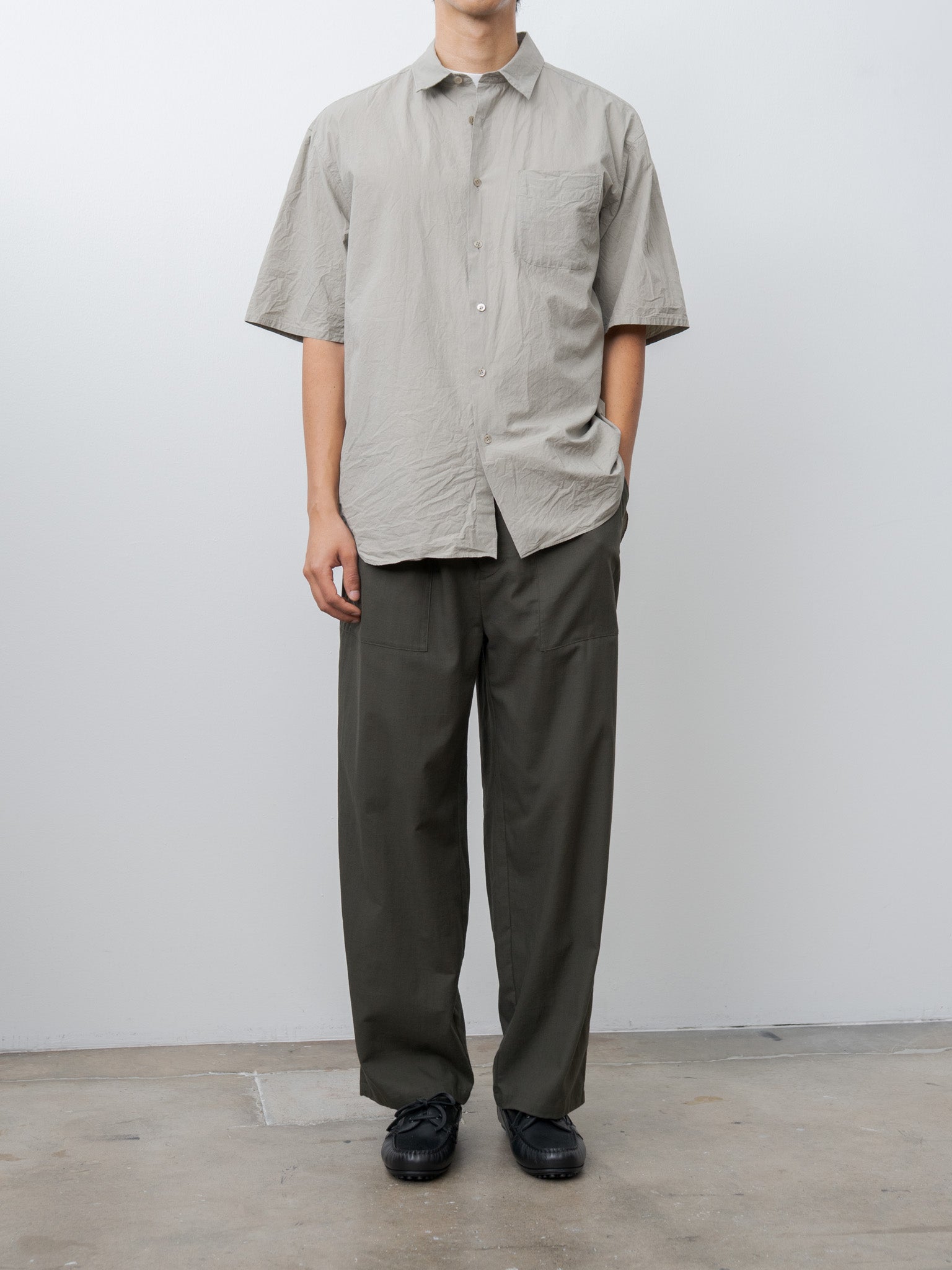 パンツ soduk 24ss POCKETS EASY TROUSERS soduk（スドーク）の「easy layered denim trousers（デニムパンツ