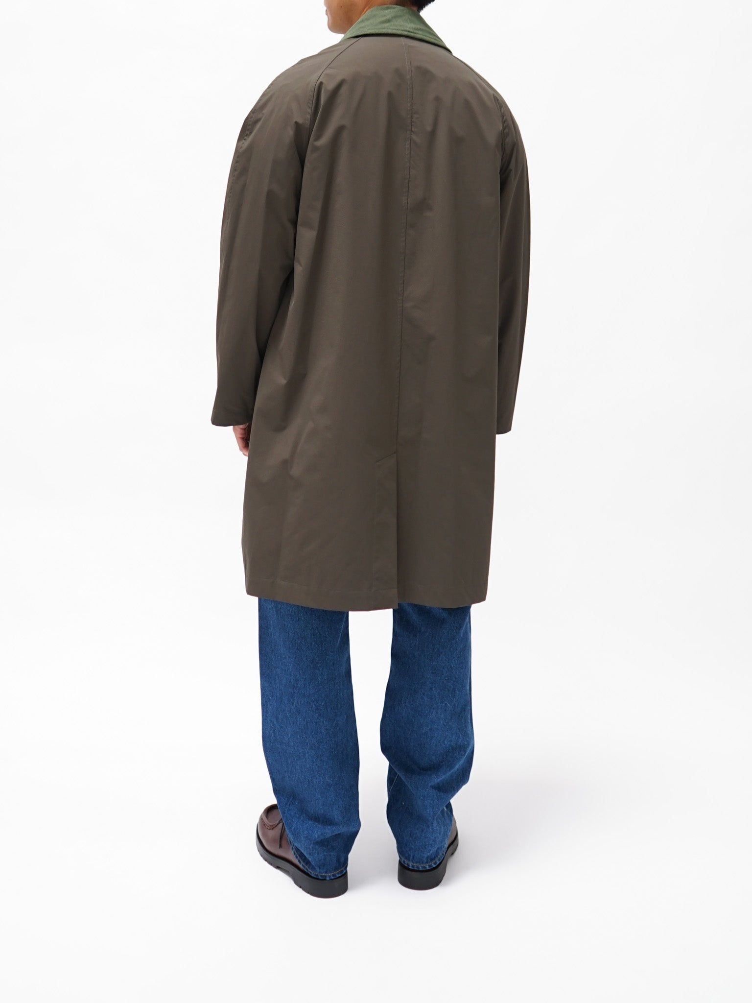 Namu Shop - ts(s) SOLOTEX Polyester Stretch Raglan Sleeve Coat - Olive