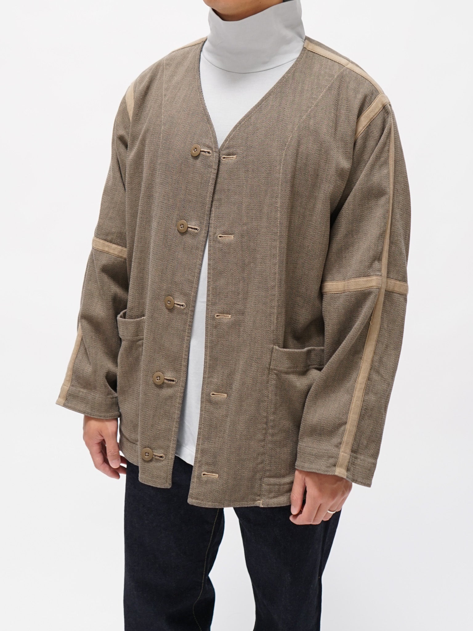 Namu Shop - ts(s) Garment Dye Oxford Reversible Jacket - Khaki