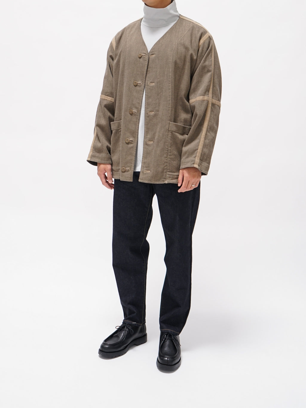 Namu Shop - ts(s) Garment Dye Oxford Reversible Jacket - Khaki