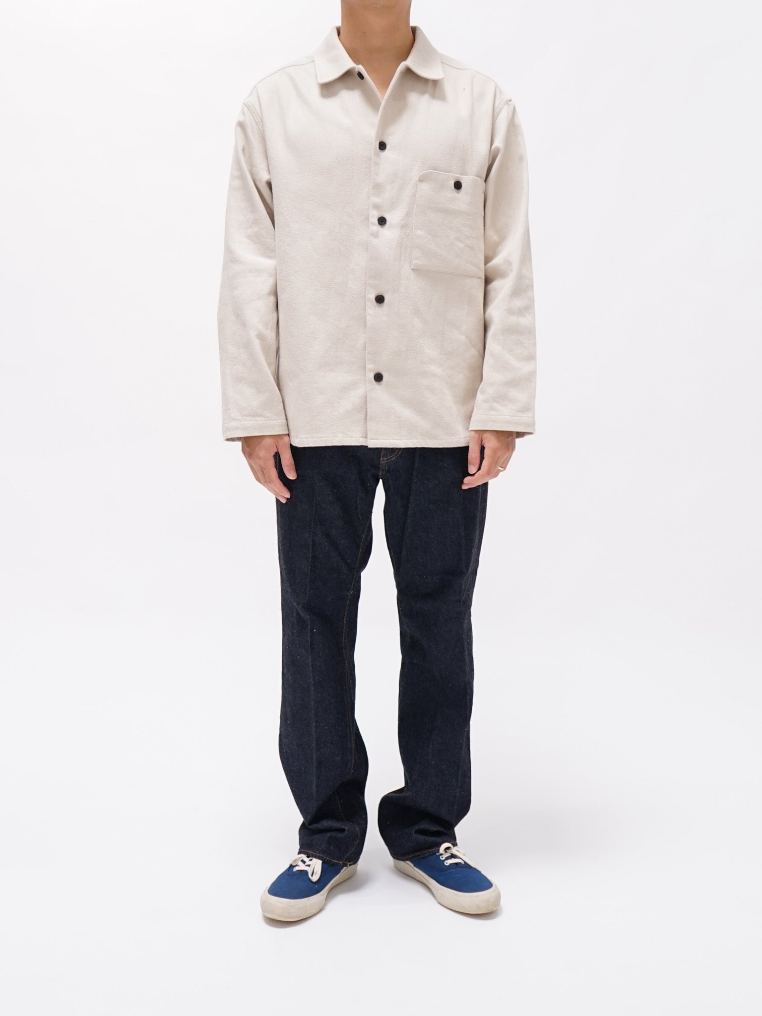 Namu Shop - Document Brushed Cotton French Shirt - Ecru