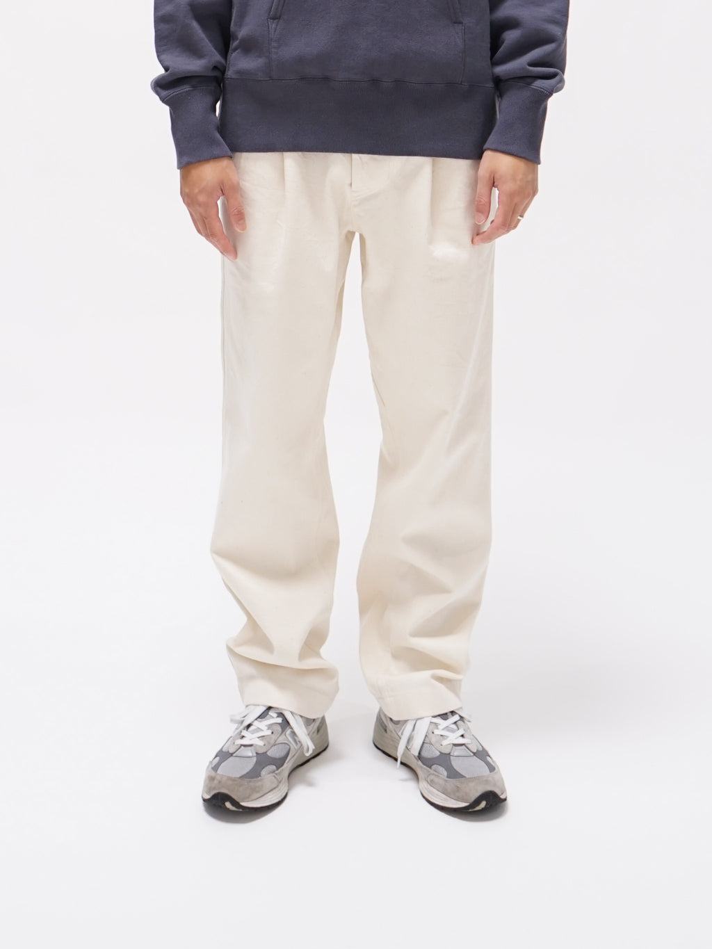 Namu Shop - Document Cotton Denim Easy Pants - Off White