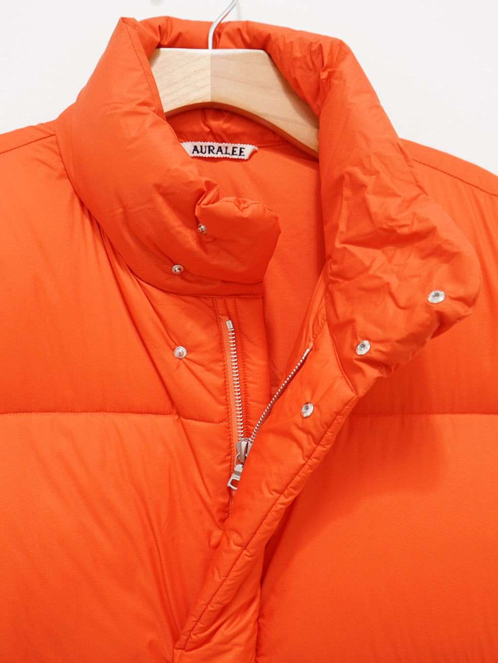 Namu Shop - Auralee Super Light Nylon Ripstop Down Vest - Orange