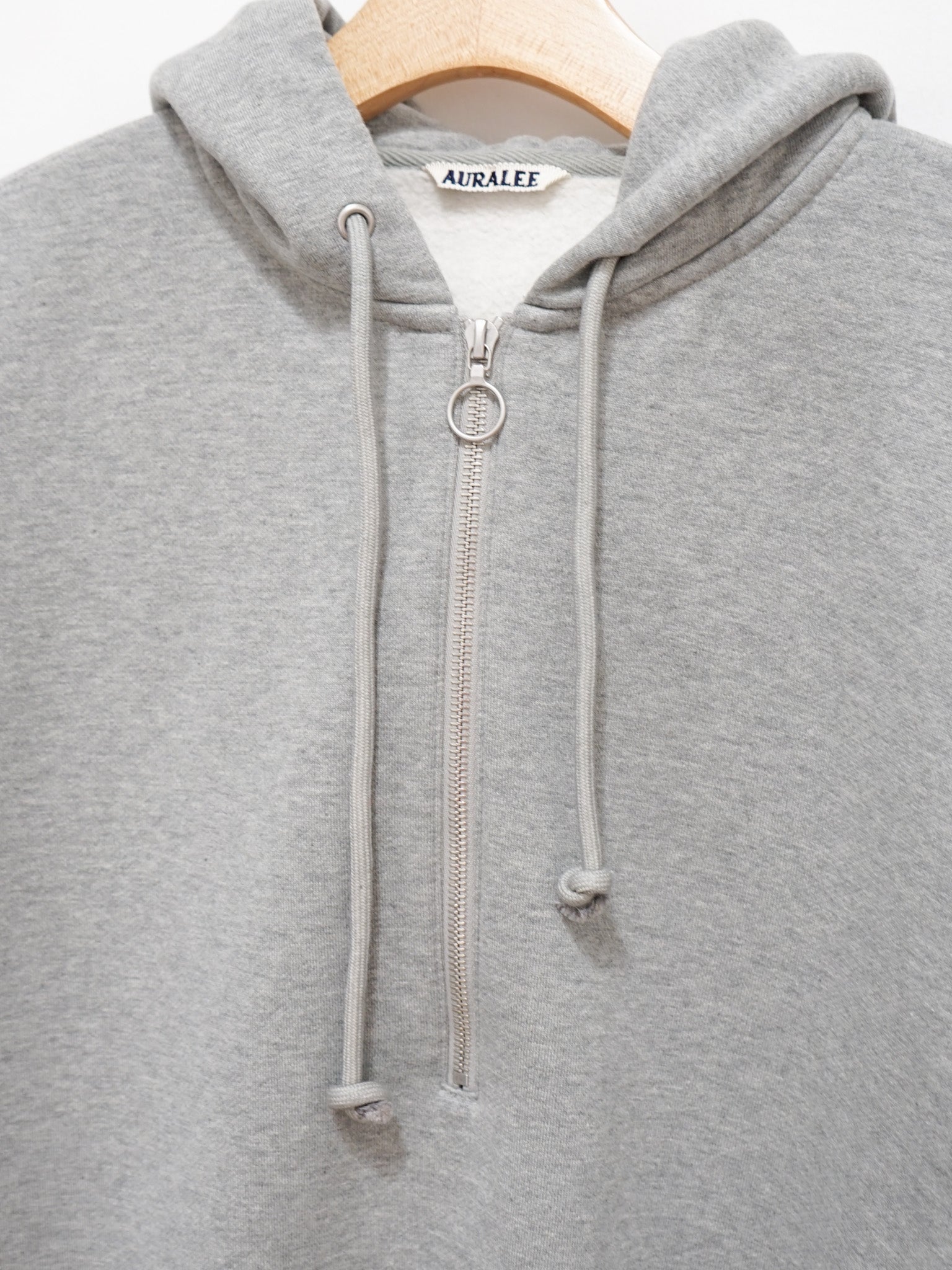 Namu Shop - Auralee High Count Heavy Sweat Pullover Parka - Top Gray