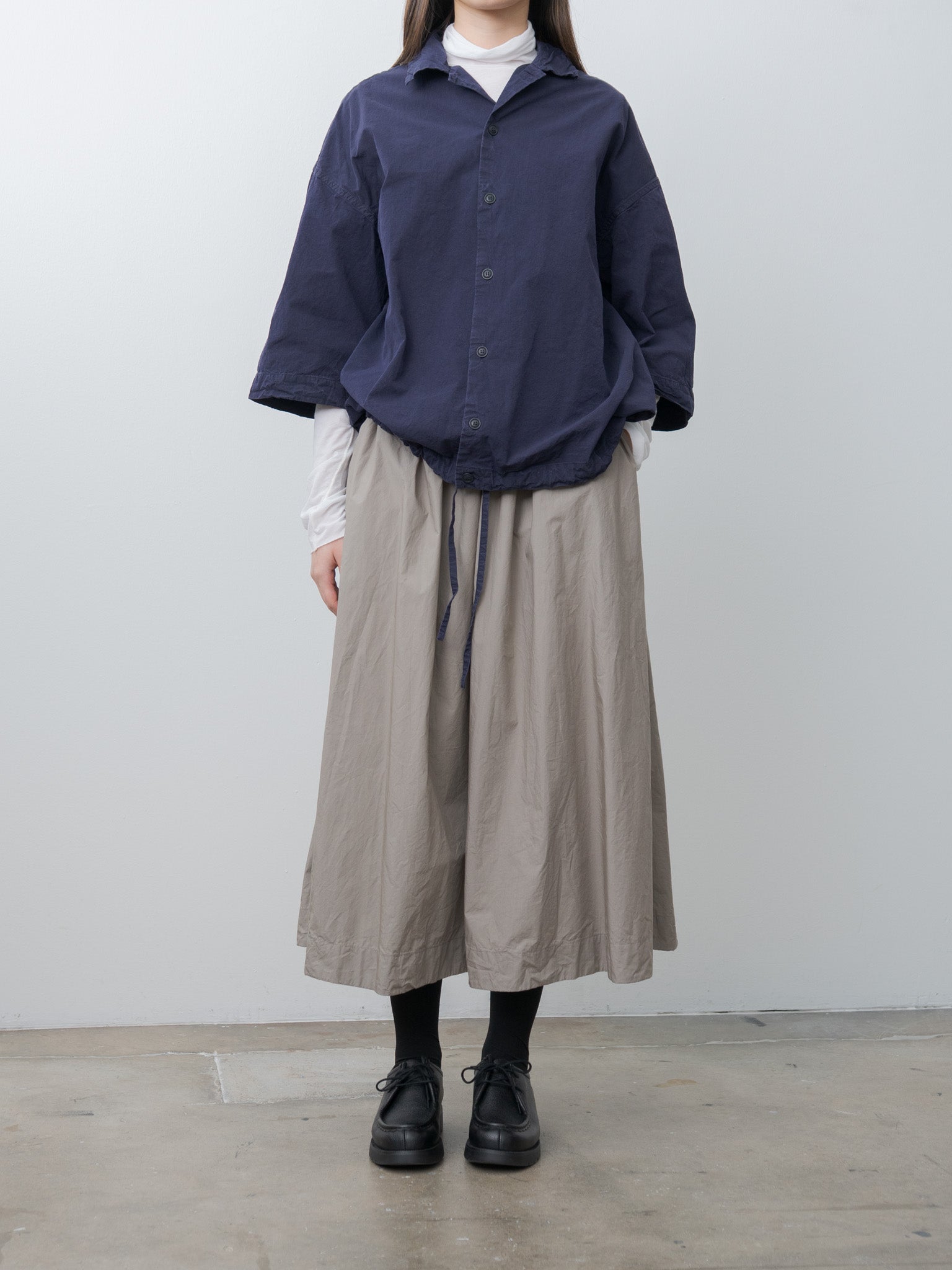 Mili Volume Shirt PAPER COT - Navy