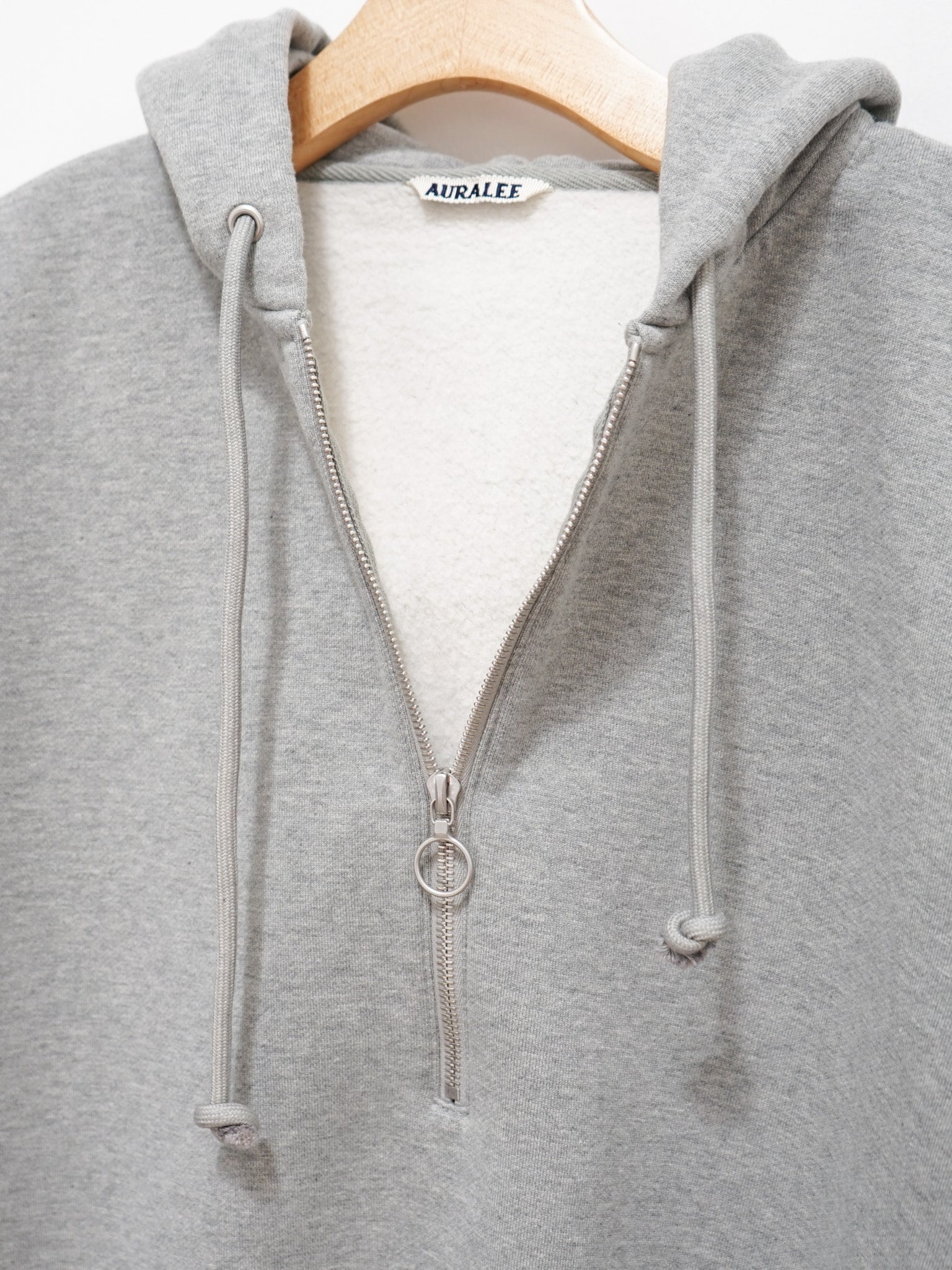 Namu Shop - Auralee High Count Heavy Sweat Pullover Parka - Top Gray