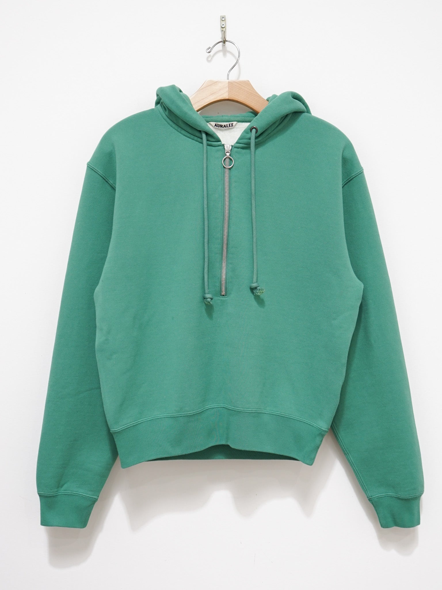 Namu Shop - Auralee High Count Heavy Sweat Pullover Parka - Jade Green