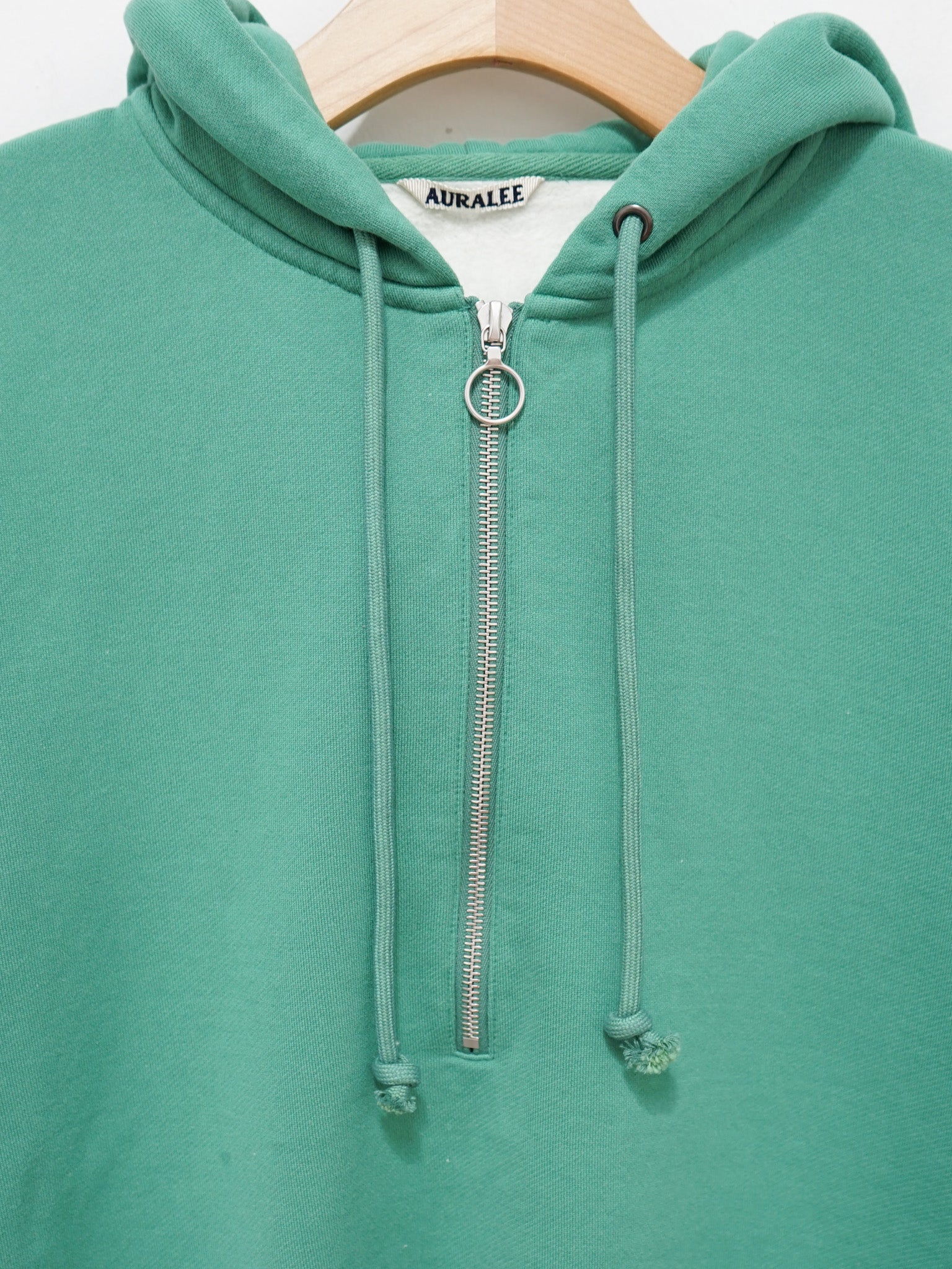 Namu Shop - Auralee High Count Heavy Sweat Pullover Parka - Jade Green