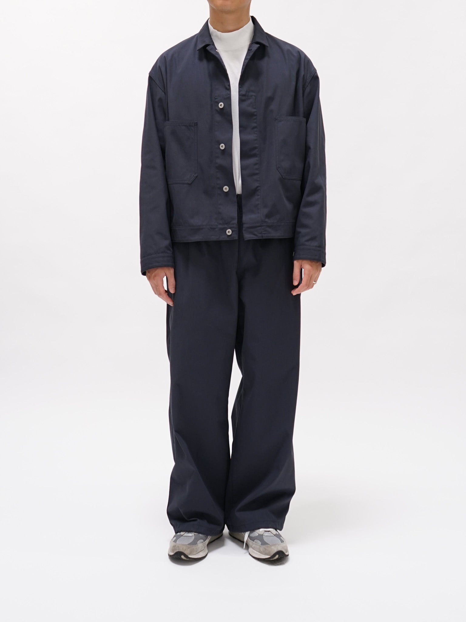 Namu Shop - Y Organic Cotton Recycle Poly Twill Easy Trousers - Navy