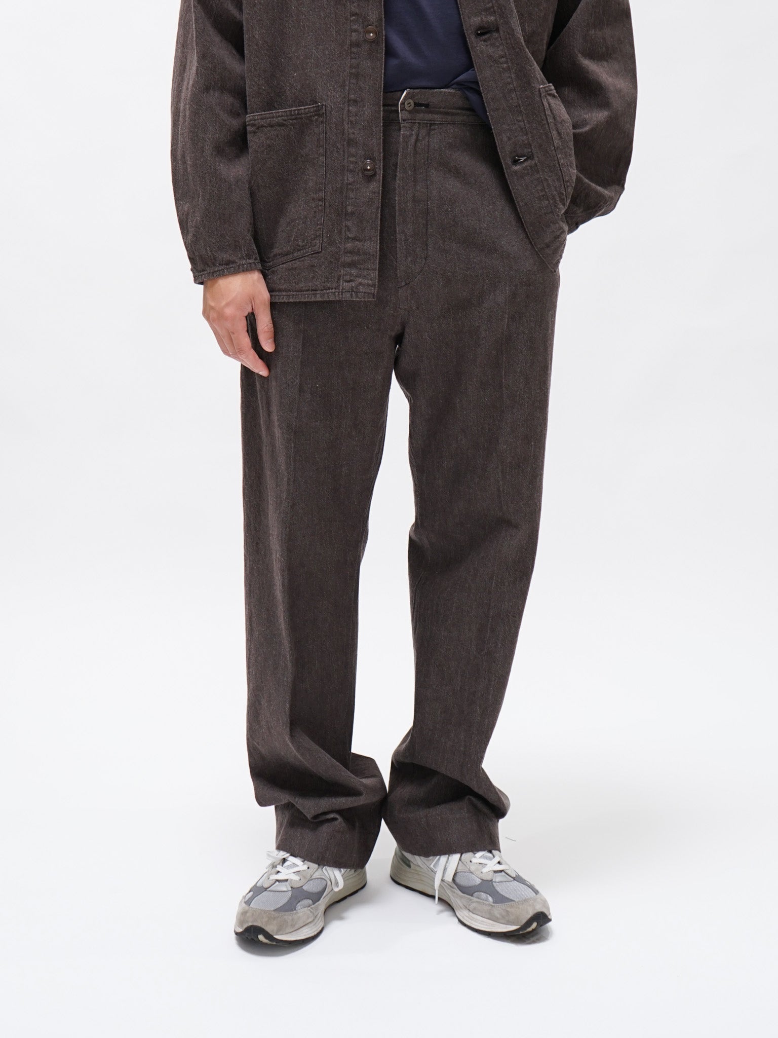 Namu Shop - Kaptain Sunshine Denim Trouser - Brown Vintage Wash