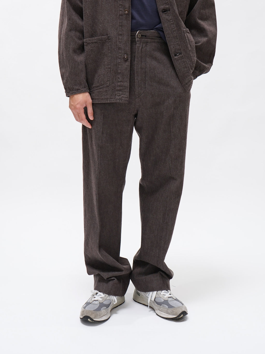 Namu Shop - Kaptain Sunshine Denim Trouser - Brown Vintage Wash