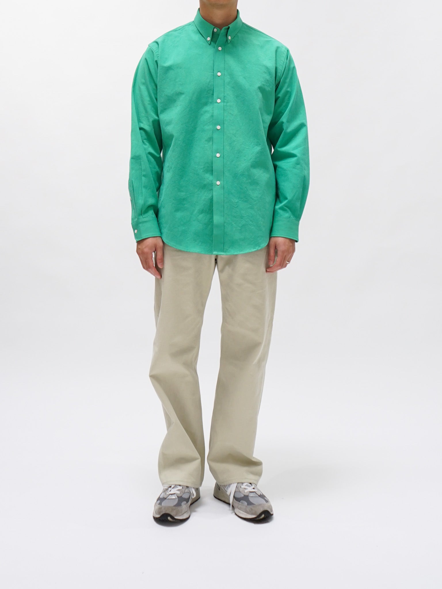 Namu Shop - Hatski Relaxed Button Down Shirt - Green