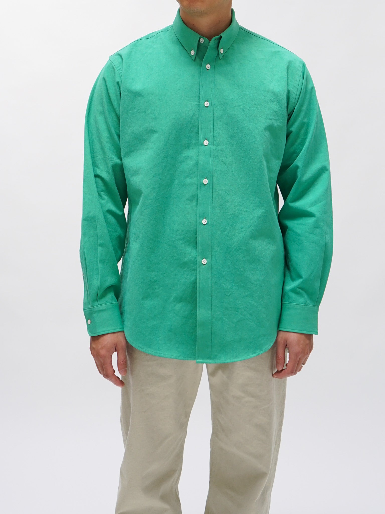 Namu Shop - Hatski Relaxed Button Down Shirt - Green