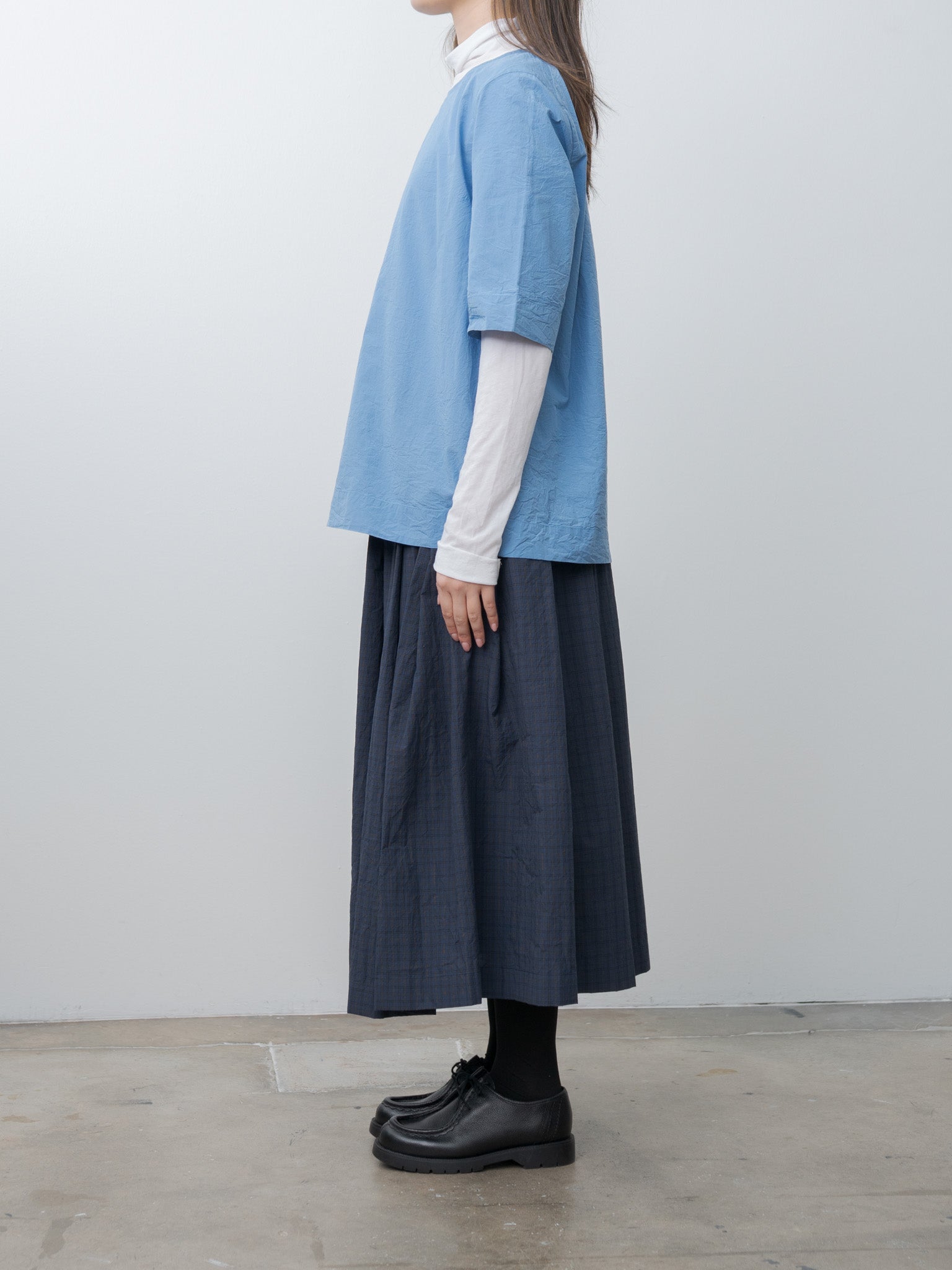 Simple Top CHALK POPLIN - Light Blue