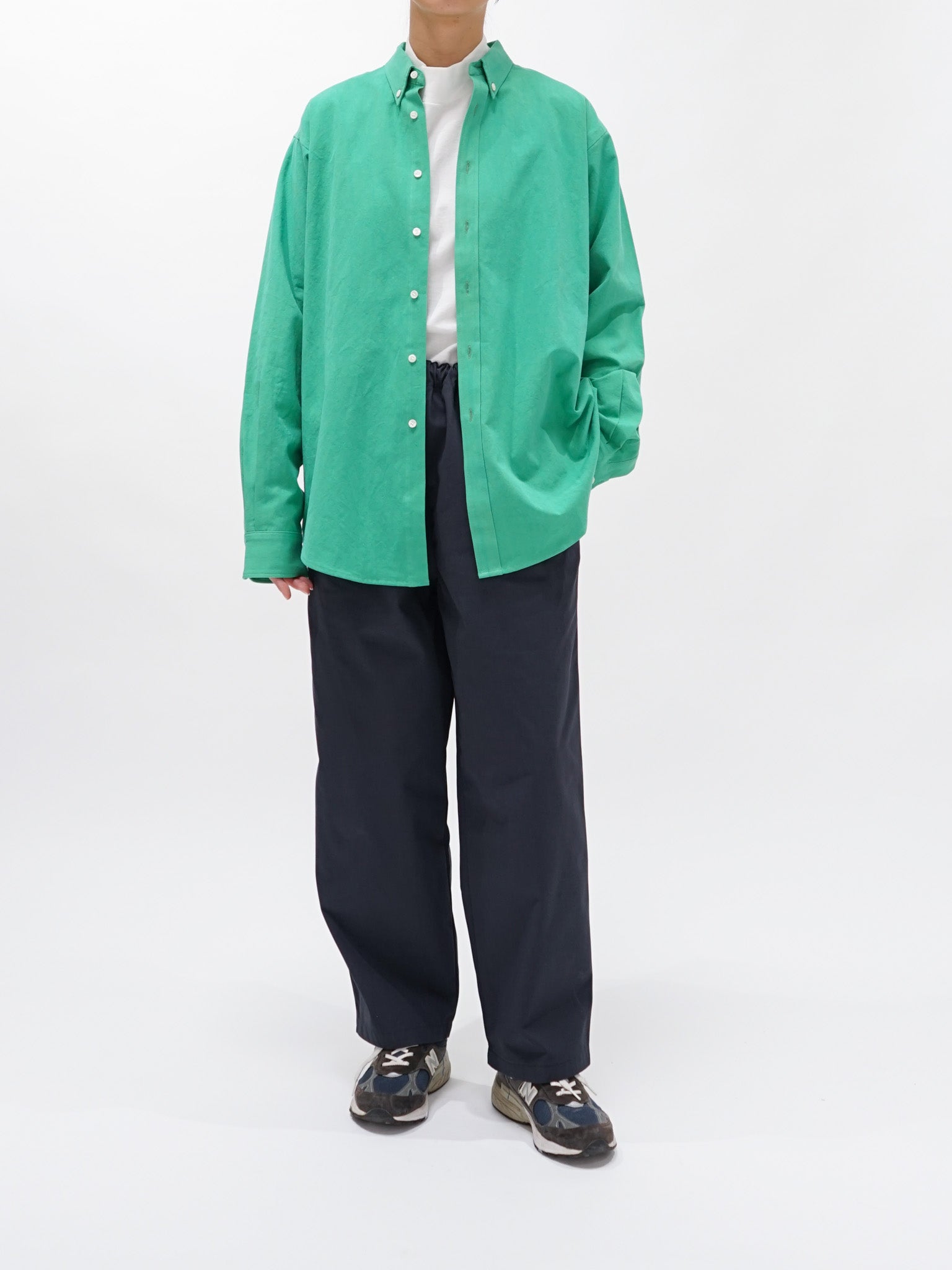 Namu Shop - Hatski Relaxed Button Down Shirt - Green