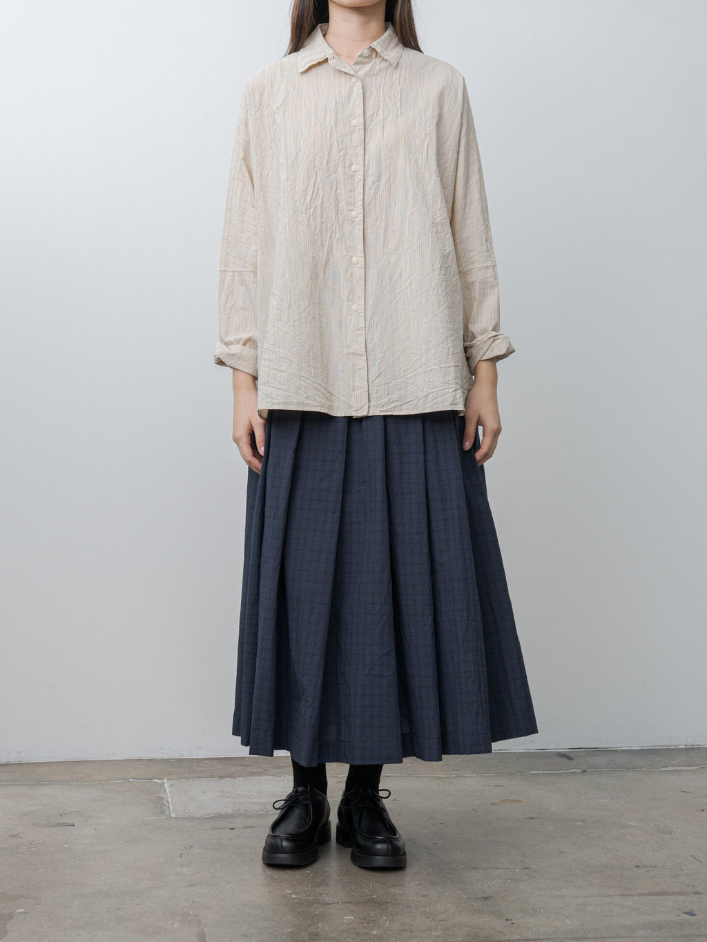 Waga LS Shirt WIND STRIPE - Nat Stripe