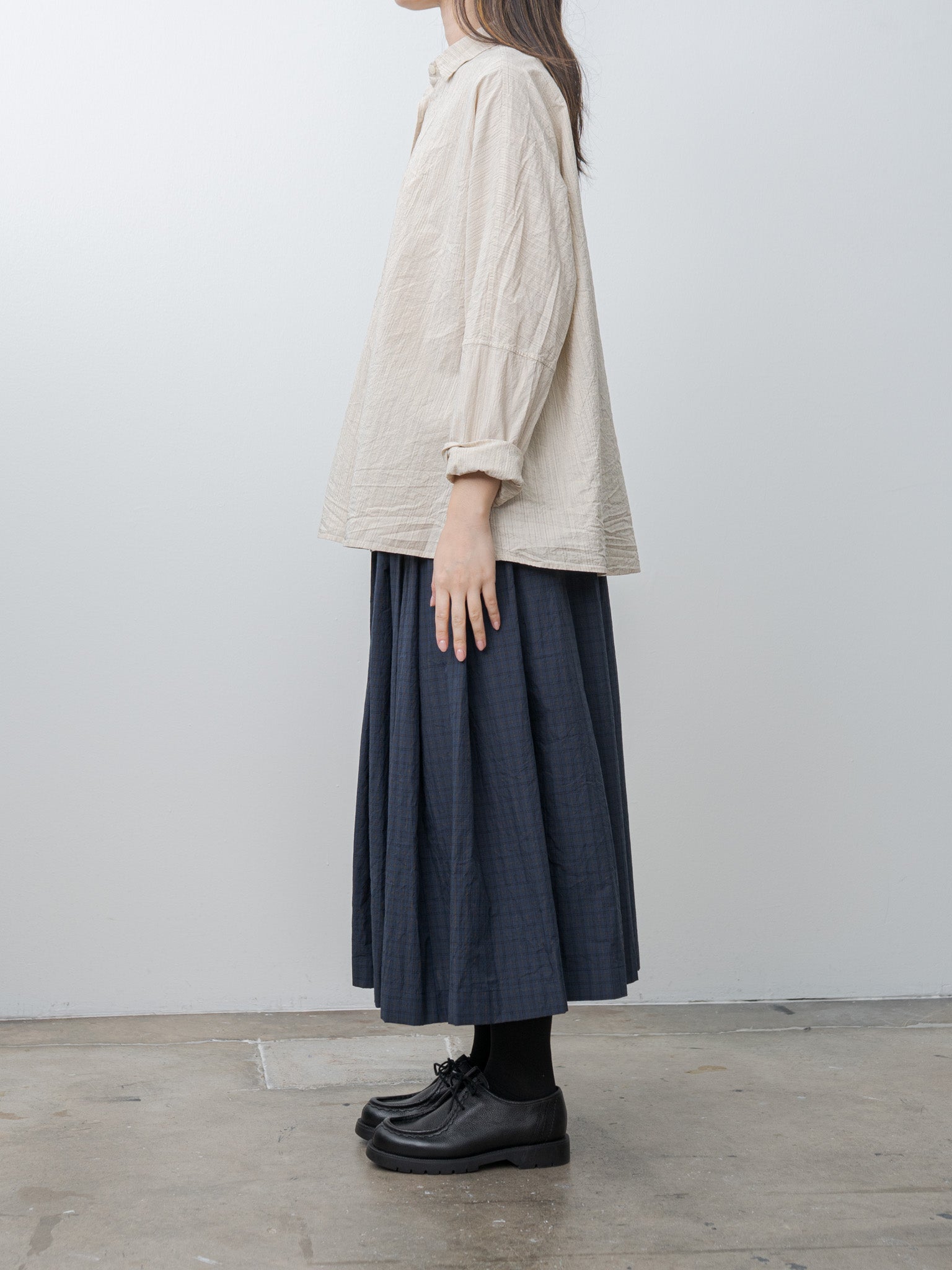 Waga LS Shirt WIND STRIPE - Nat Stripe