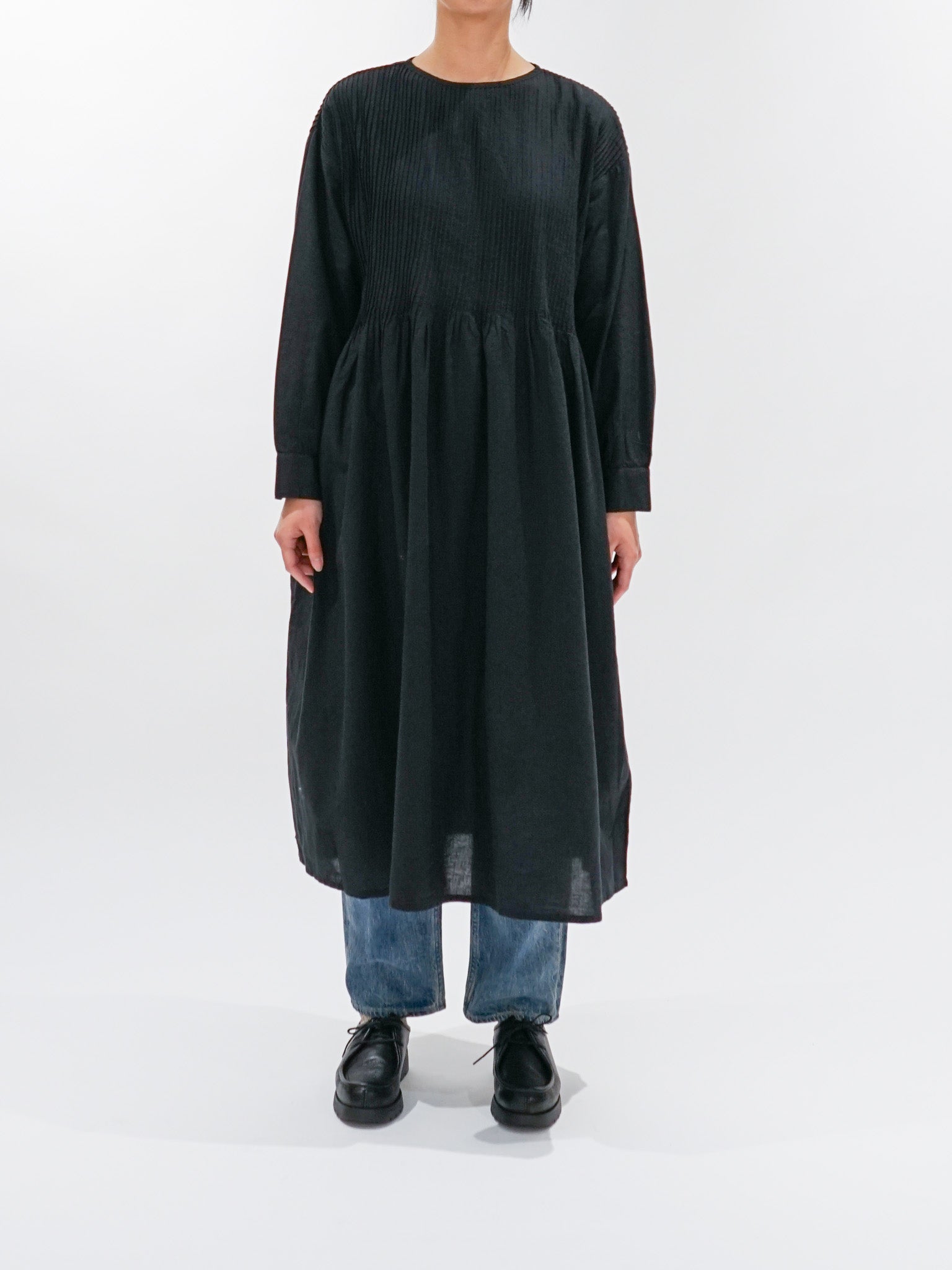 Namu Shop - ICHI Pintuck Dress - Black