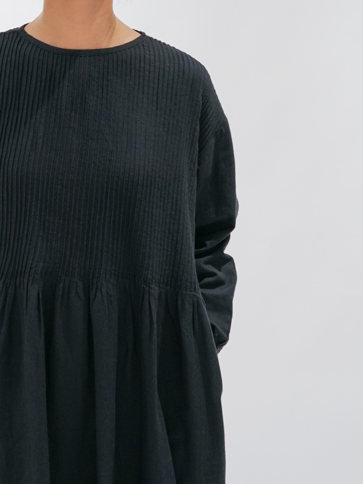 Namu Shop - ICHI Pintuck Dress - Black