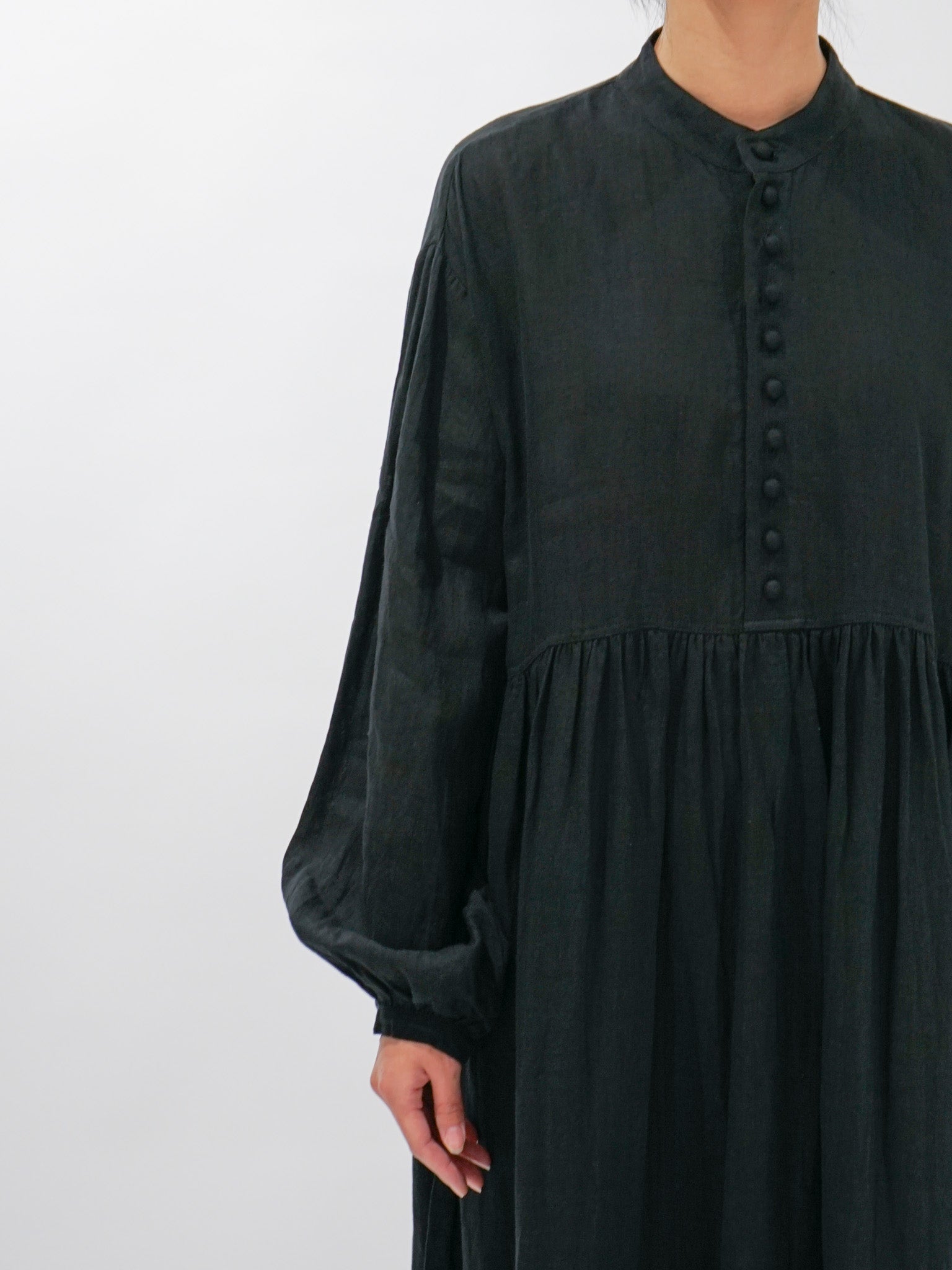 French Linen Dress - Black French Linen Dress - Black