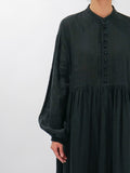 Namu Shop - Ichi Antiquites French Linen Dress - Black