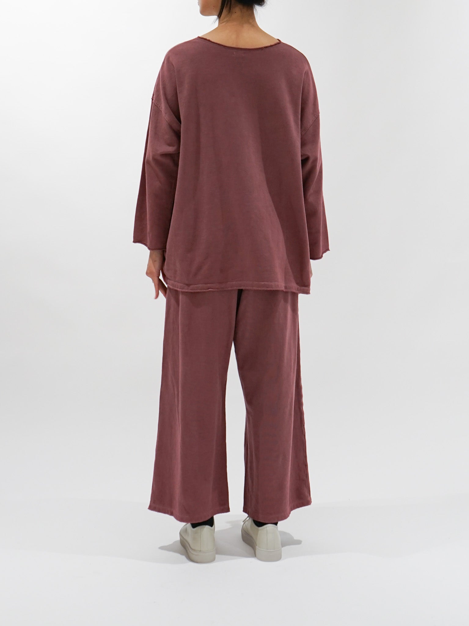 Namu Shop - ICHI Pigment Dyed Crewneck Pullover - Red