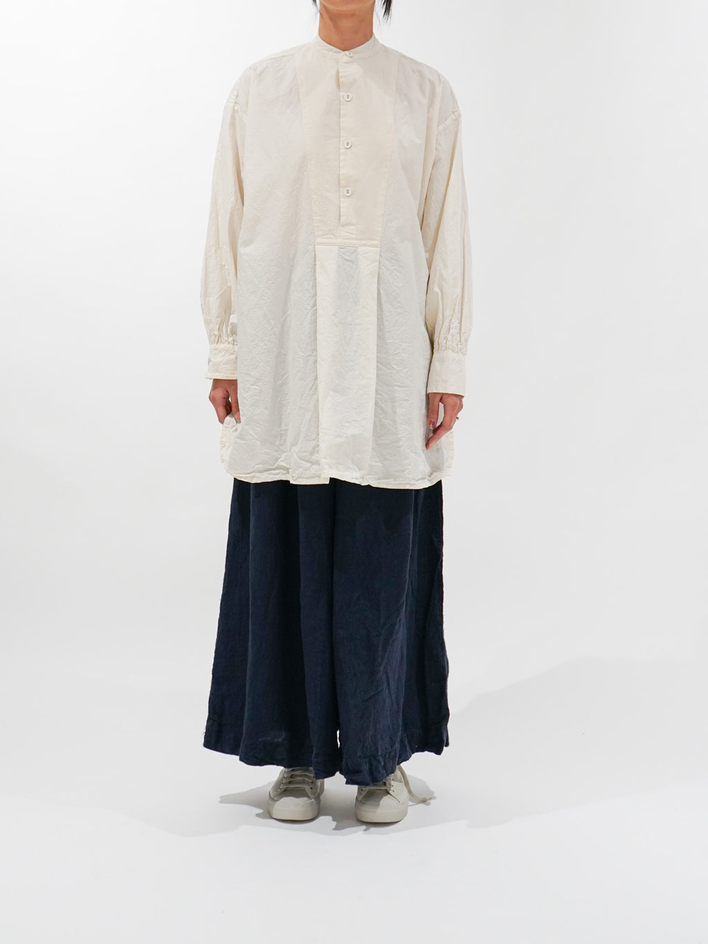 Namu Shop - Veritecoeur Shrink Yoke Shirt - Natural